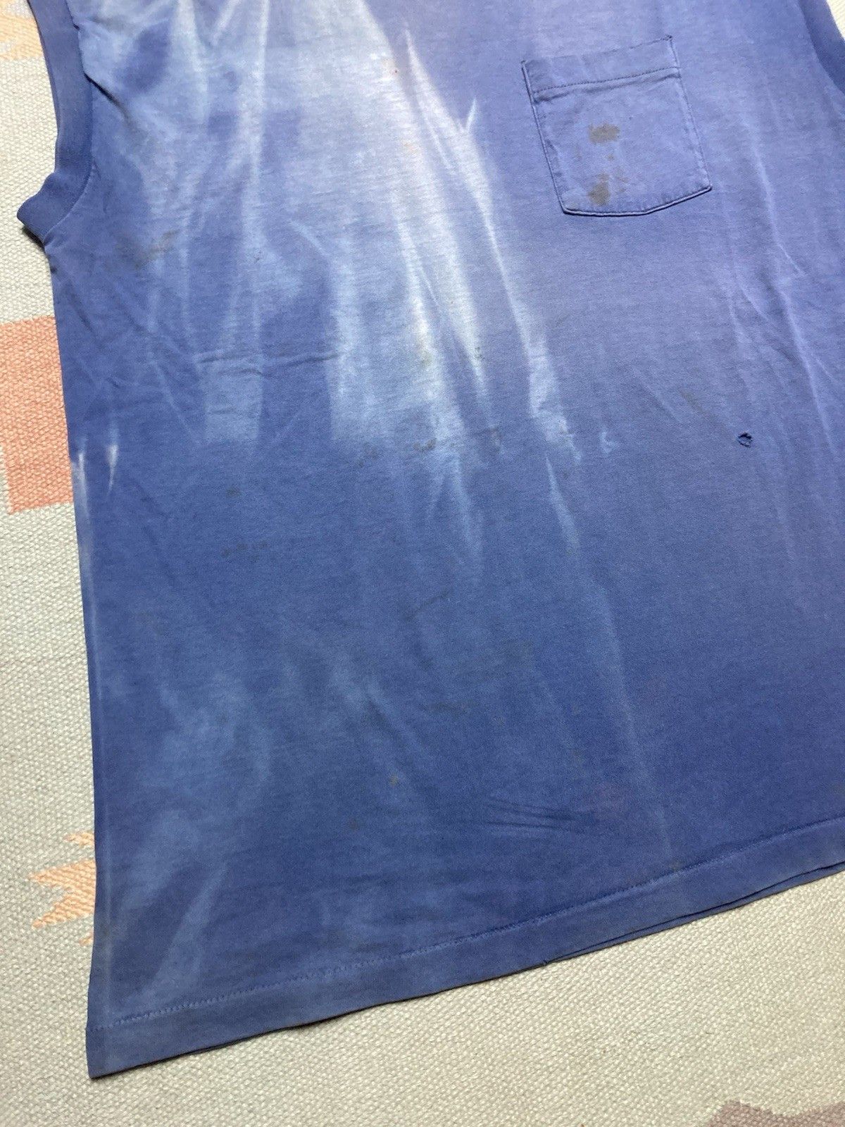 Vintage Vtg 80s tank top t shirt BVD beach faded blue distressed XXL Size US XXL / EU 58 / 5 - 3 Thumbnail