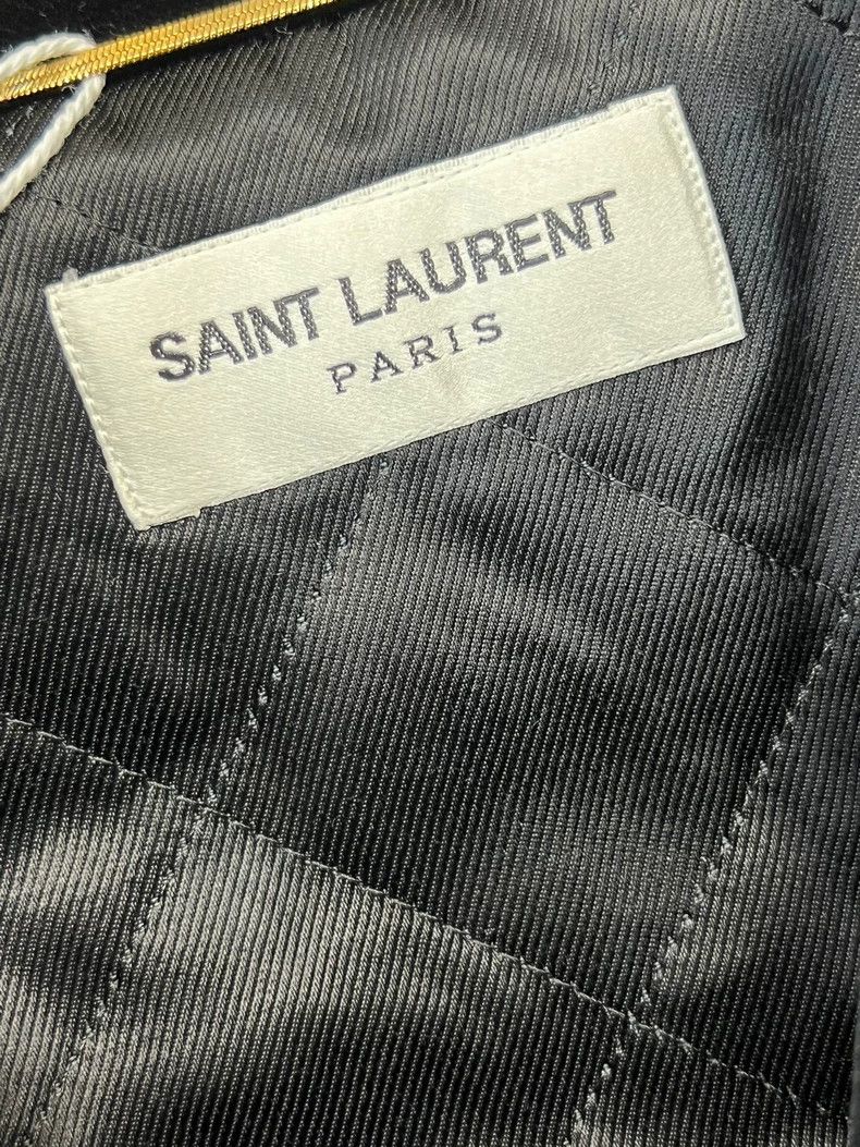 Saint Laurent Paris Saint Laurent Paris size os Rhinestone Logo Velvet Coat 25 Size US M / EU 48-50 / 2 - 3 Thumbnail