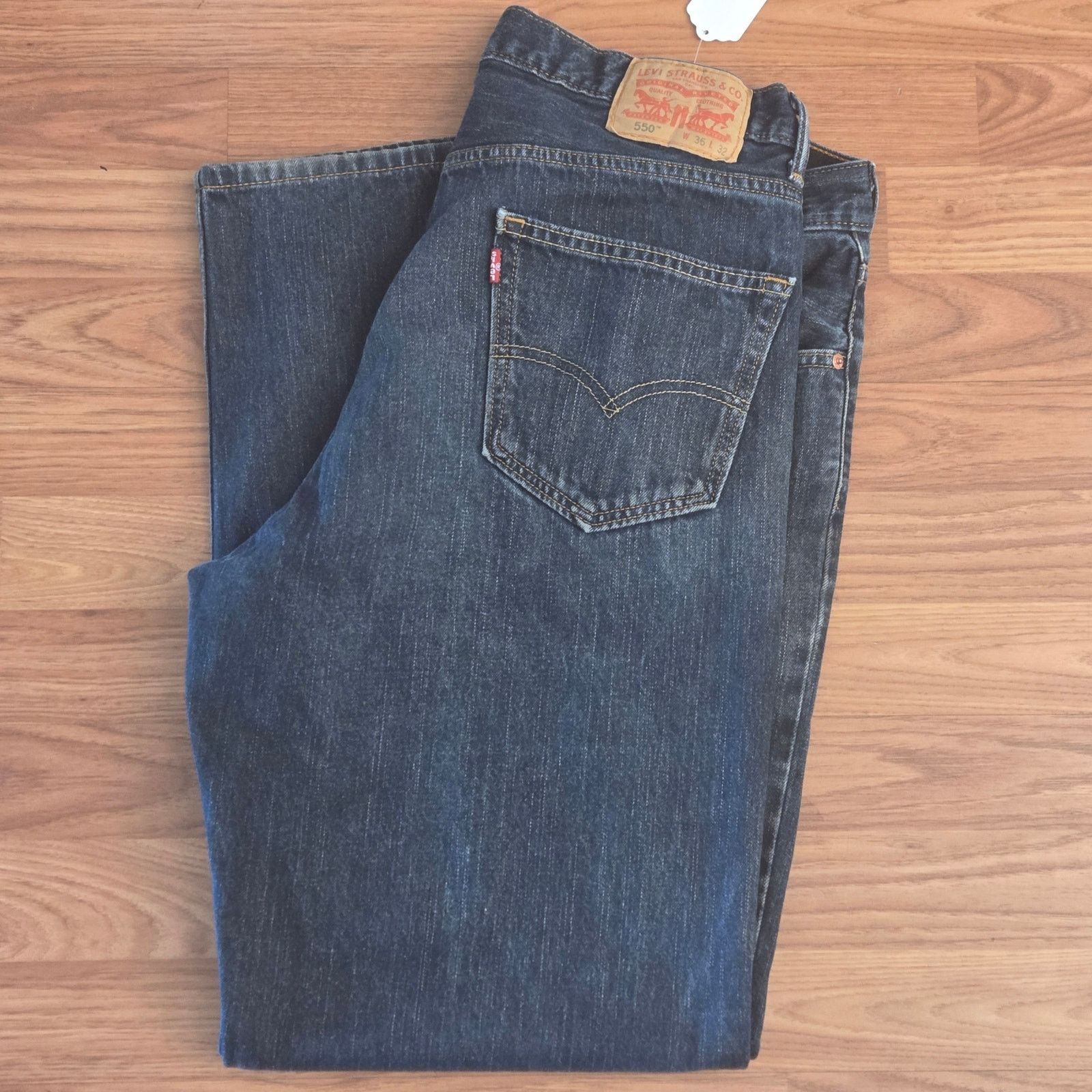 Levi's Classic Levi's 550 Relaxed Fit Jeans - Navy Blue W36 L32 Size US 36 / EU 52 - 2 Thumbnail