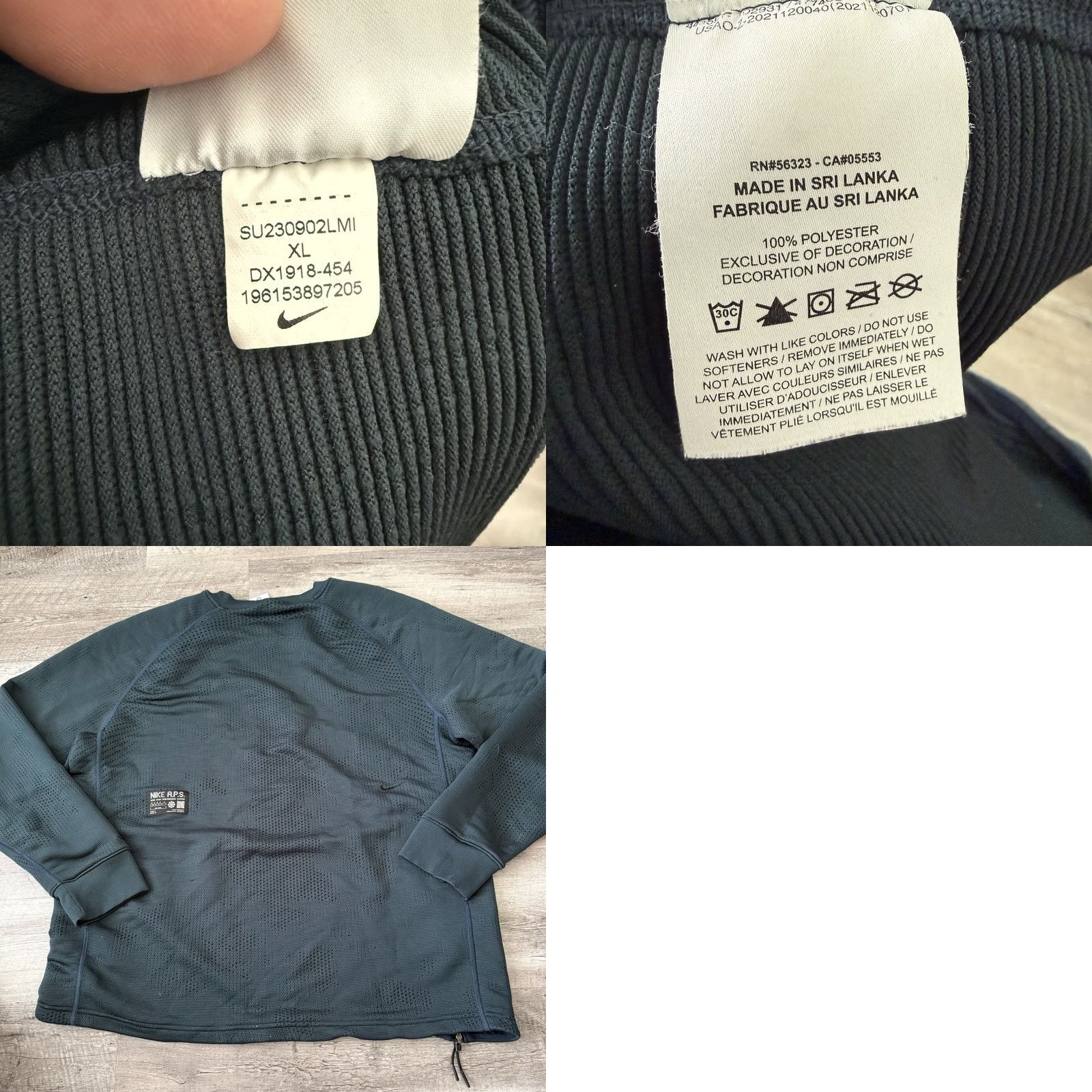 Nike NIKE ADV A.P.S. AXIS Therma-Fit Pullover Crewneck Mens XL Dark Teal DX1918-454 Size US XL / EU 56 / 4 - 8 Thumbnail