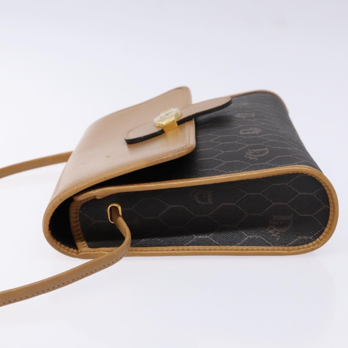 Dior DIOR Honeycomb Canvas Shoulder Bag Pvc Black Gold Size ONE SIZE - 5 Thumbnail