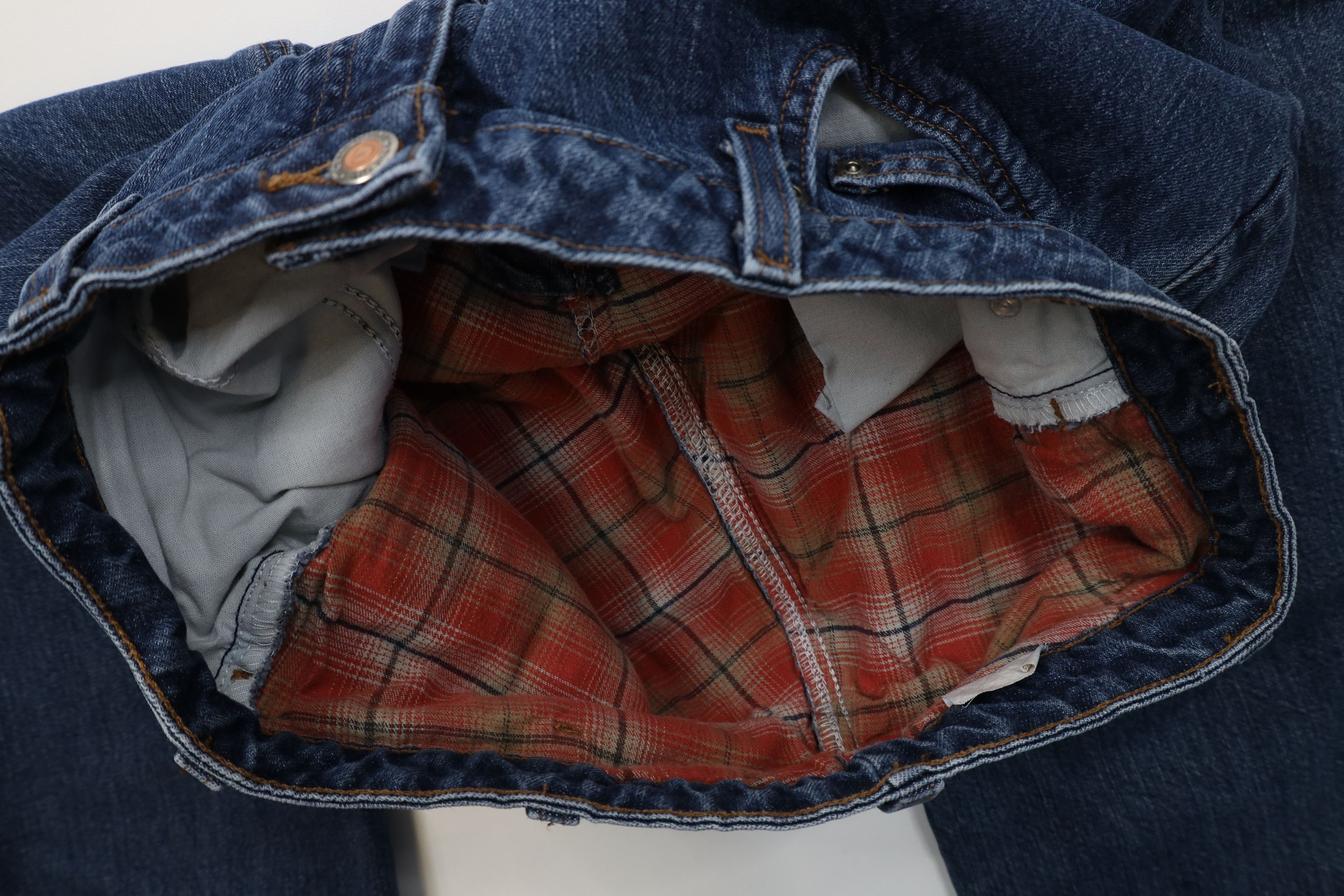 Carhartt Vintage Y2K Carhartt Flannel Lined Wide Leg Denim Jeans Blue Size 32" / US 10 / IT 46 - 15 Thumbnail