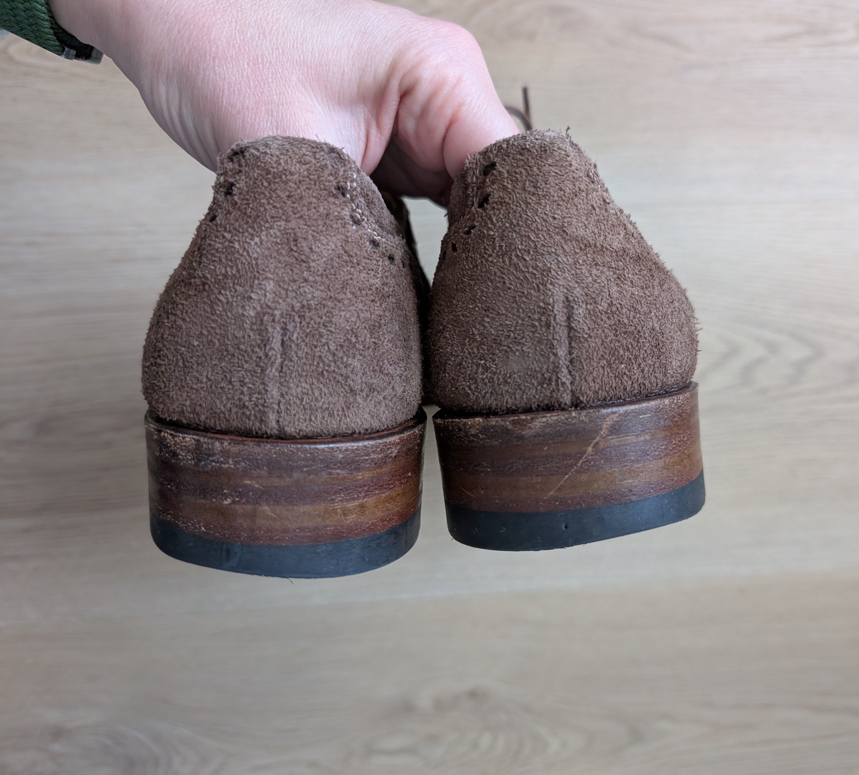Sendra Sendra 7850 Suede Leather Lace-Up Shoes Wingtip Pattern Size US 8 / EU 41 - 6 Thumbnail