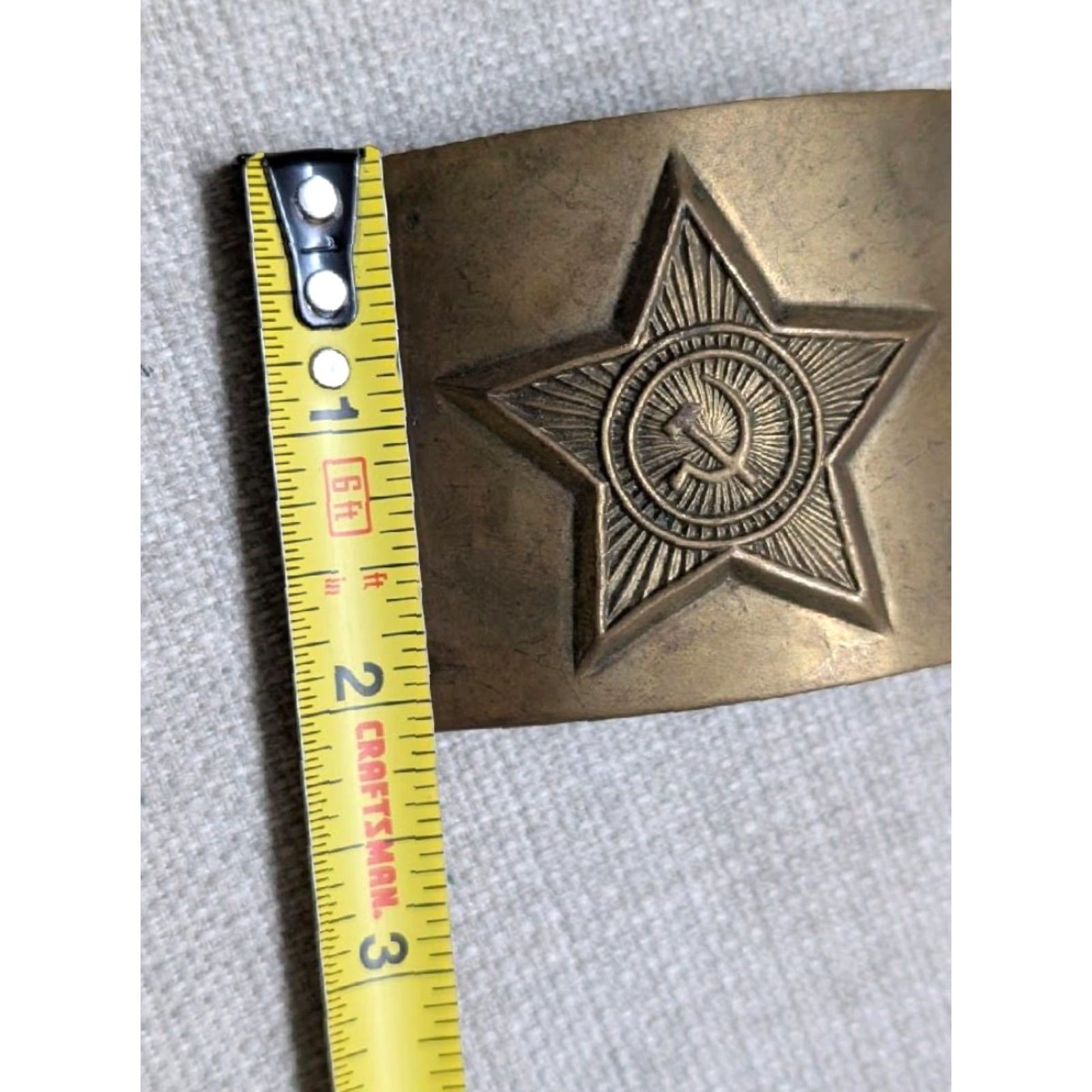 Vintage VINTAGE SOVIET UNION Belt Buckle USSR military BRASS antique russian Buckle Men Brass Belt Buckle Vintage USSR military Size ONE SIZE - 5 Thumbnail