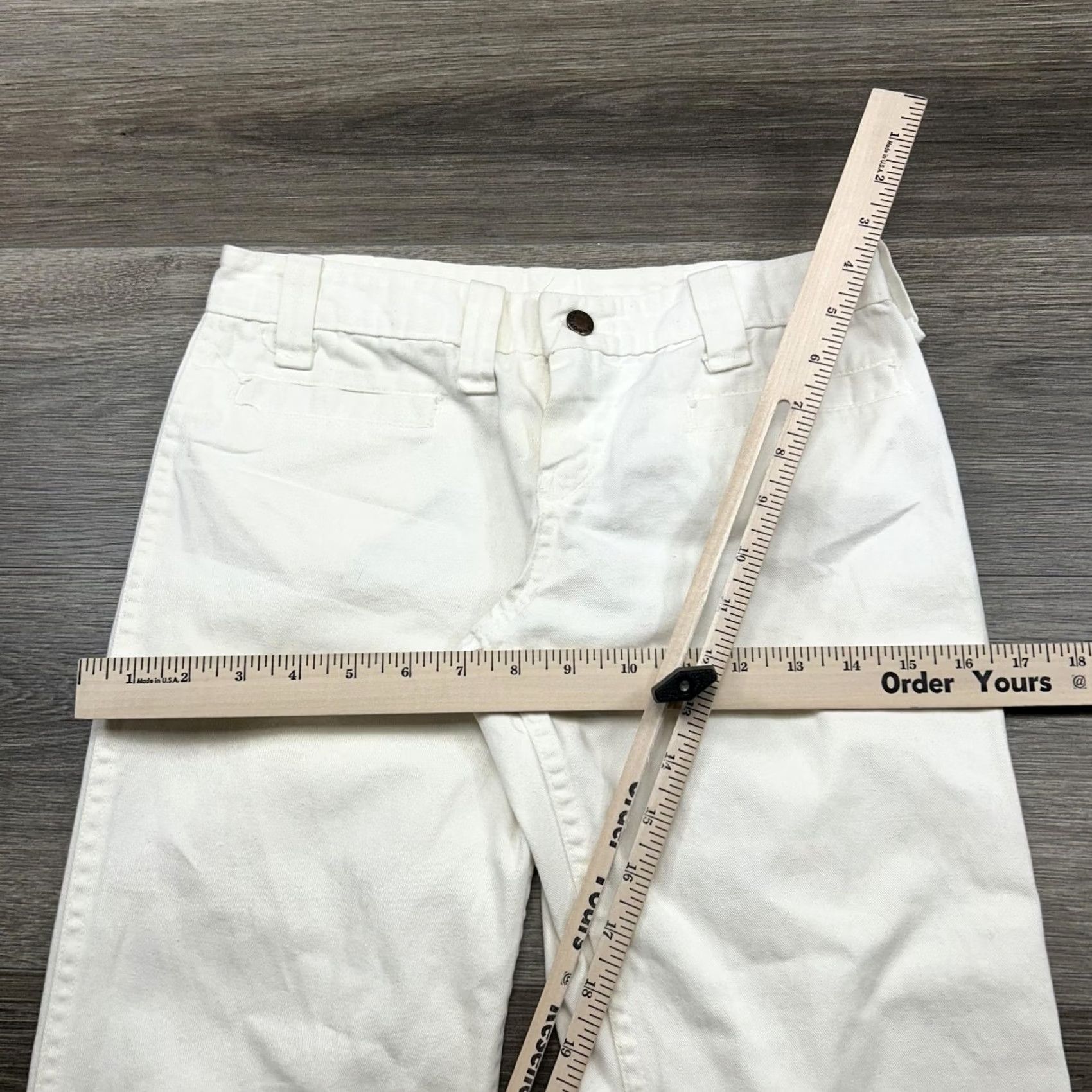 Vintage VINTAGE Plushbottoms Pants Womens 28x28 White Low Rize Flare Zipper 70s Size 28" / US 6 / IT 42 - 6 Thumbnail