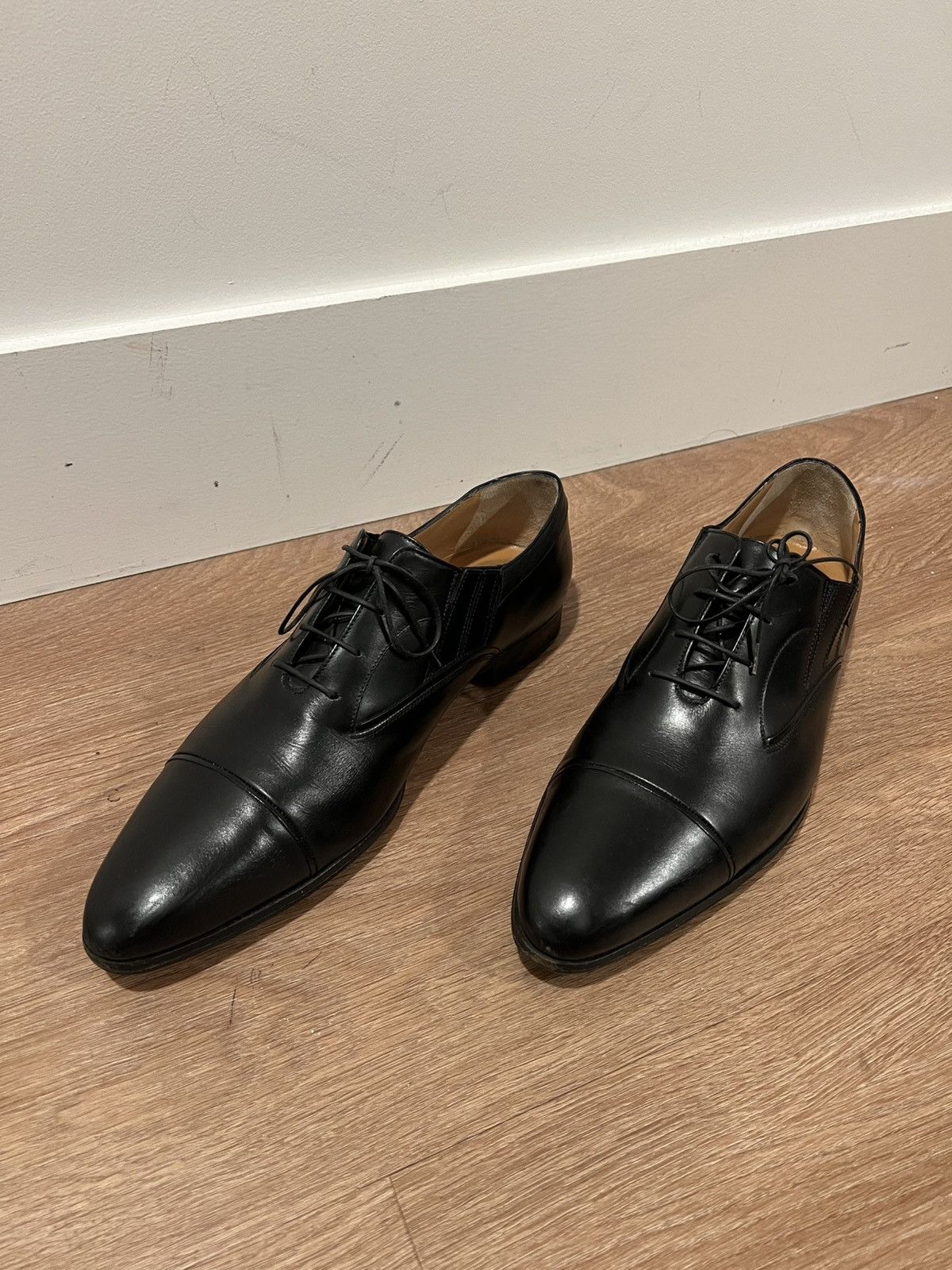 Testoni A.testoni Cap Toe Oxfords With Elastic Detail UK8 Size US 9 / EU 42 - 1 Thumbnail