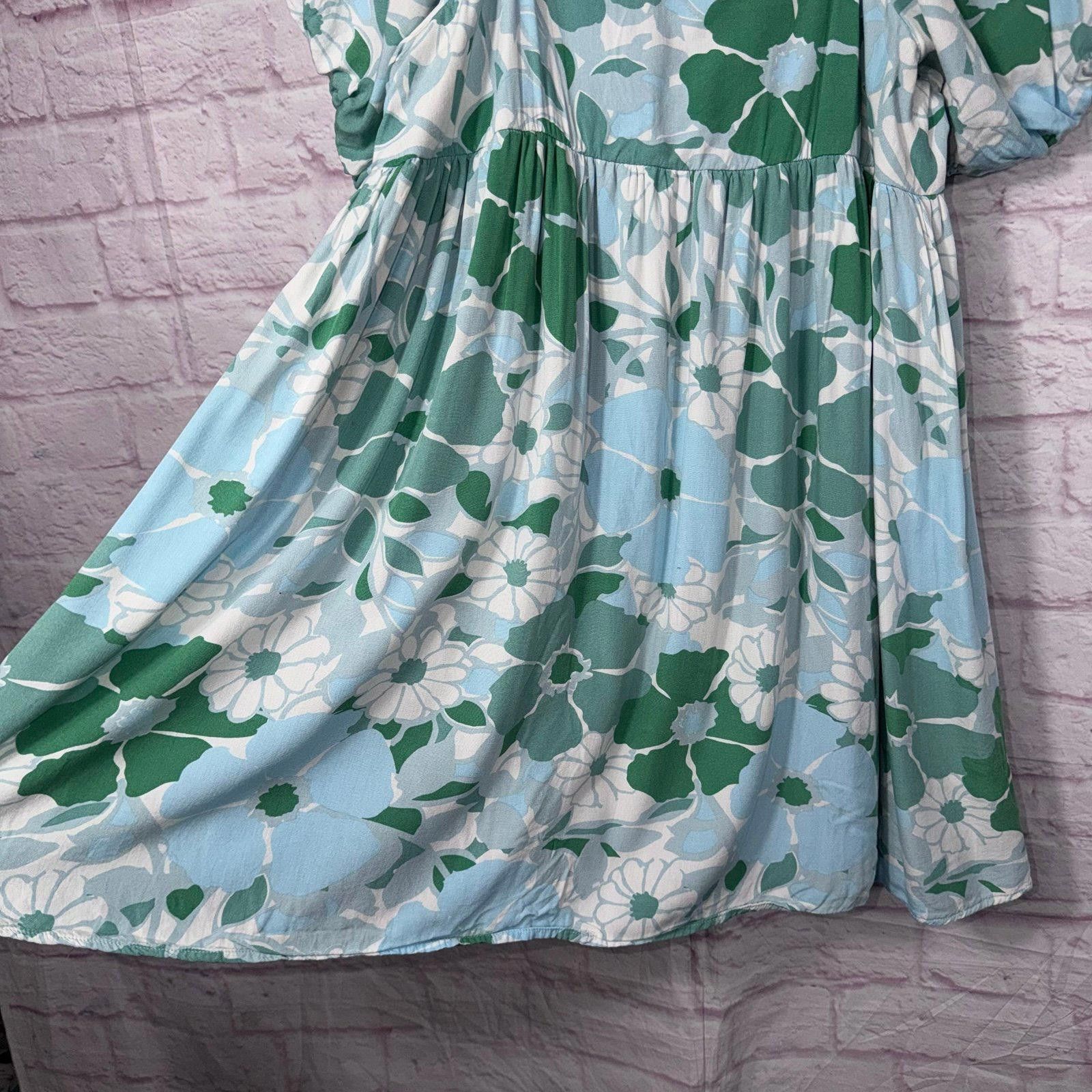 Other Baevely Medium Floral Puff Sleeve Dress Size M / US 6-8 / IT 42-44 - 3 Thumbnail