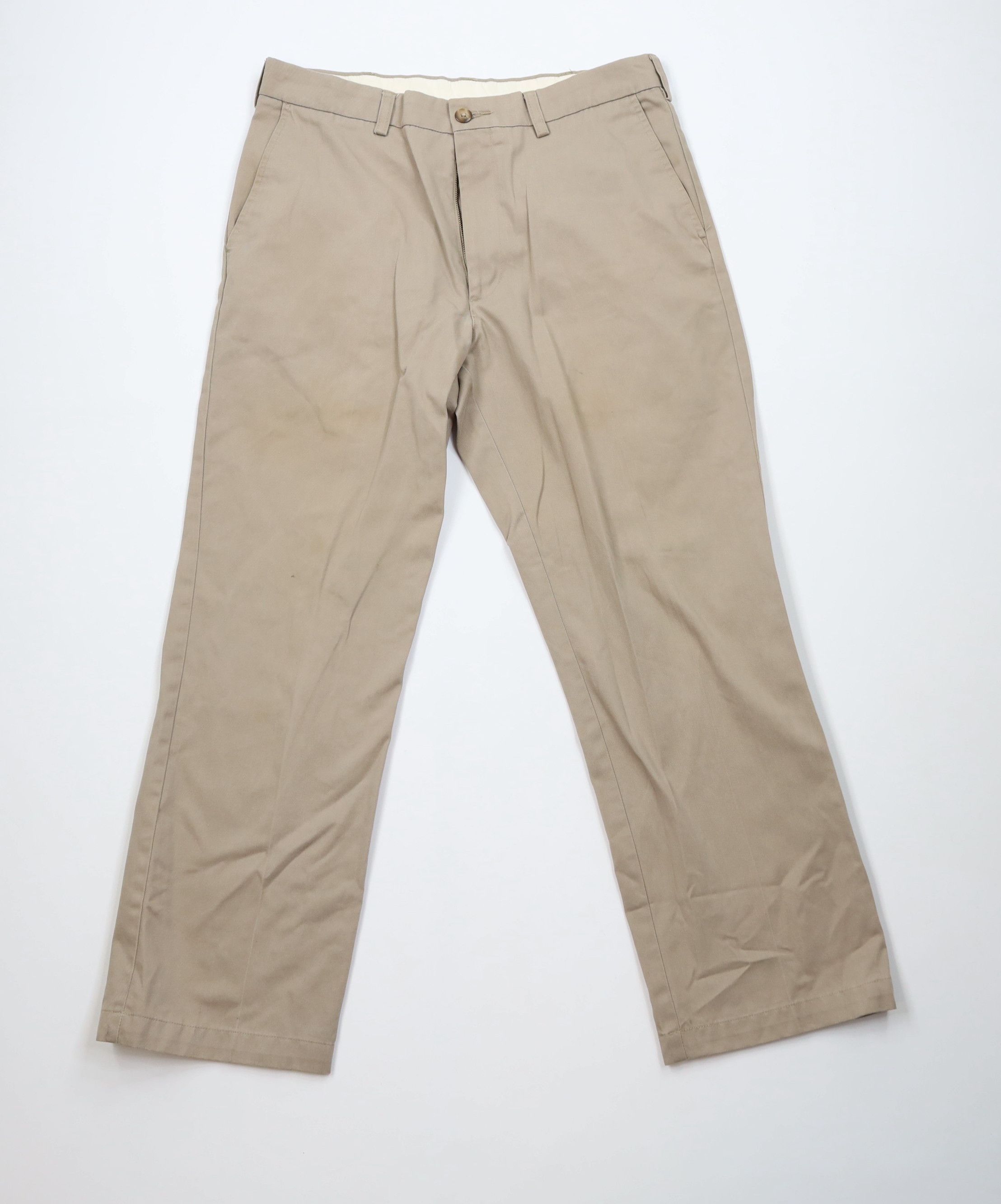 Vintage Vintage 90s Y2K Streetwear Wide Leg Chino Pants Beige Size US 32 / EU 48 - 1 Thumbnail