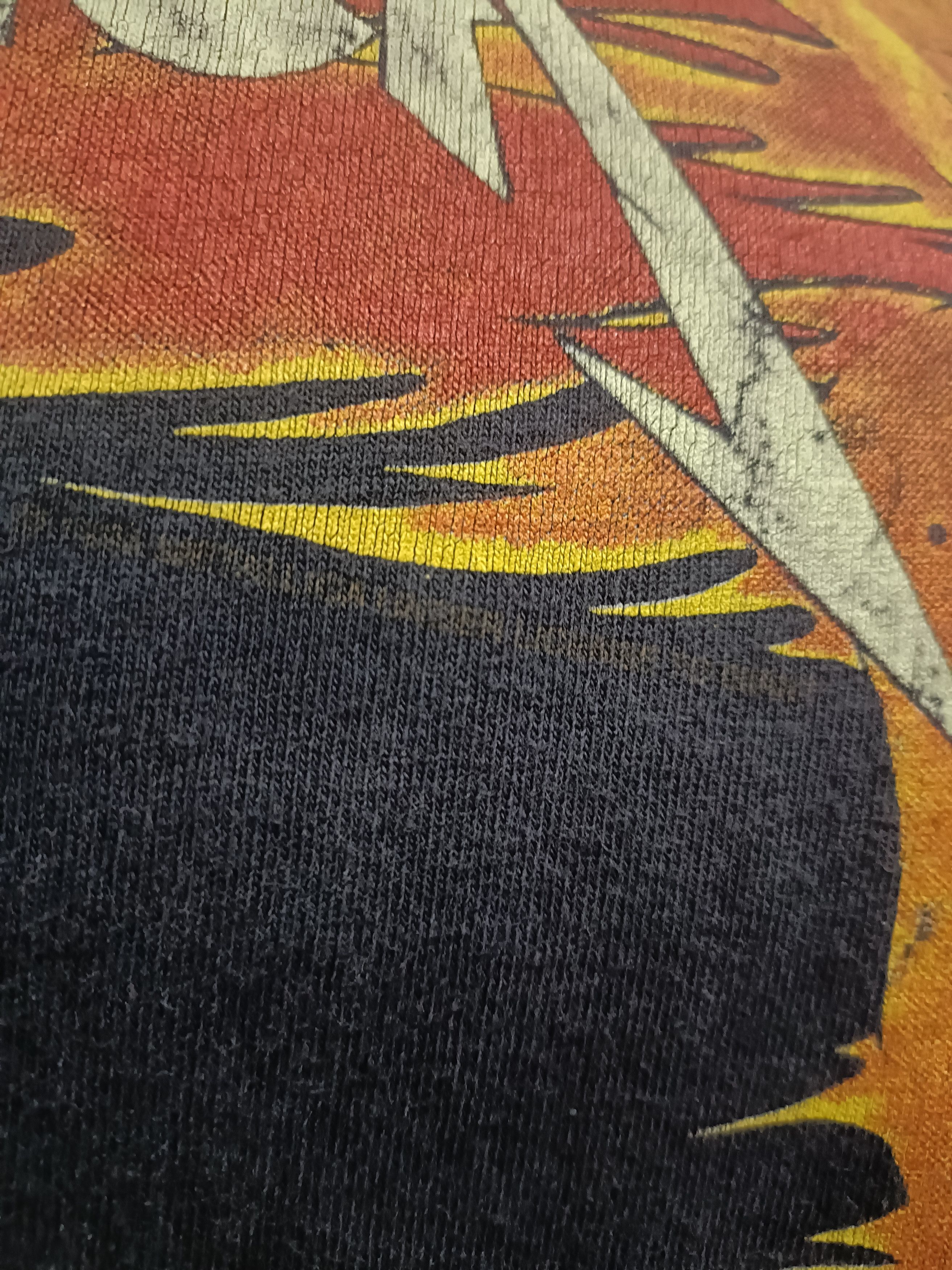 Vintage Metalica Vintage 1994 Pushed Flaming Skull T Shirt Size US XL / EU 56 / 4 - 4 Thumbnail