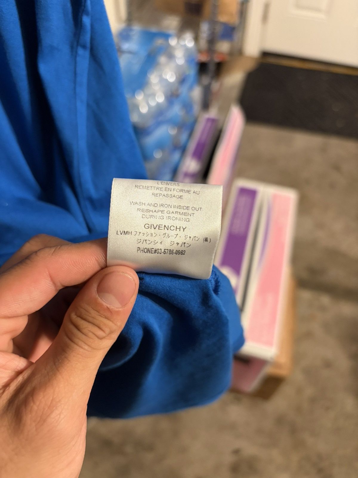 Givenchy Blue Givenchy Paris Tee Size US XS / EU 42 / 0 - 4 Thumbnail