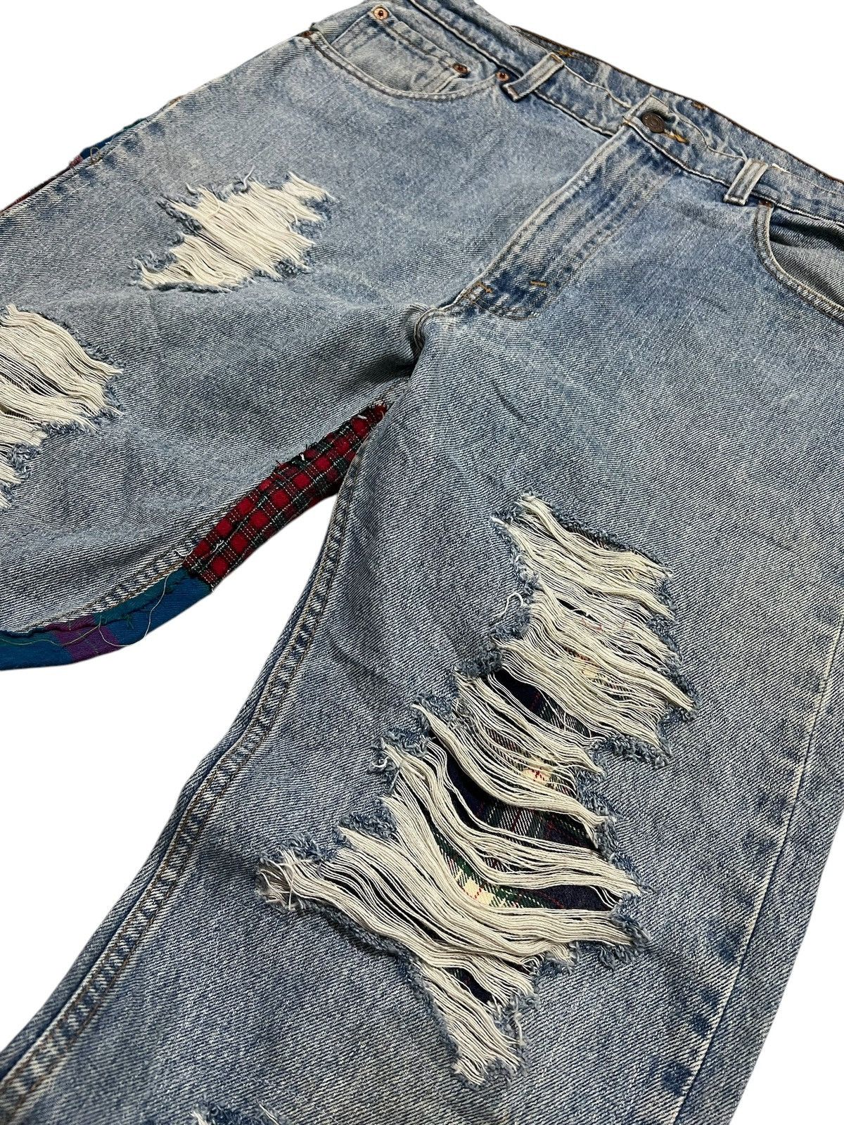 Levi's 90s Levis 505 patchwork flannel Regular denim pants Size US 34 / EU 50 - 8 Thumbnail