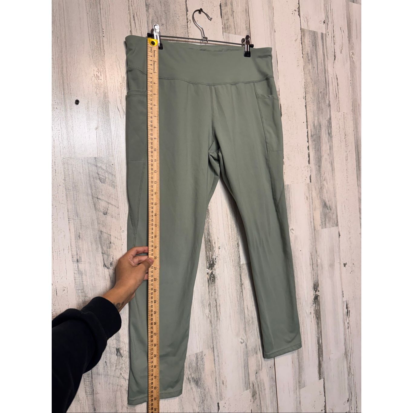 Jockey Jockey Olive Green High Waist Pocket Leggings | Stretch Active Pants – Size XL Size 32" / US 10 / IT 46 - 10 Thumbnail
