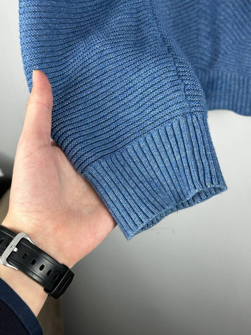 Mr P. Mr. P Blue Heavyweignt Knitted Casual Pullover Sweater Size US XL / EU 56 / 4 - 7 Thumbnail