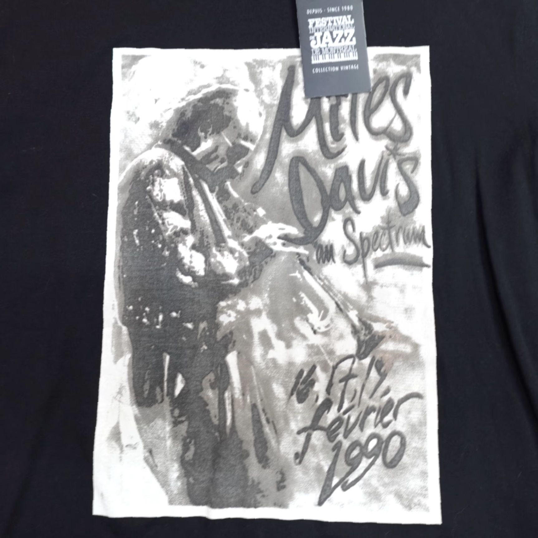 Vintage Miles Davis Shirt Medium Black International Montreal Jazz Festival NEW Shirt Men M Black Graphic Print Band 90s Size US M / EU 48-50 / 2 - 2 Thumbnail