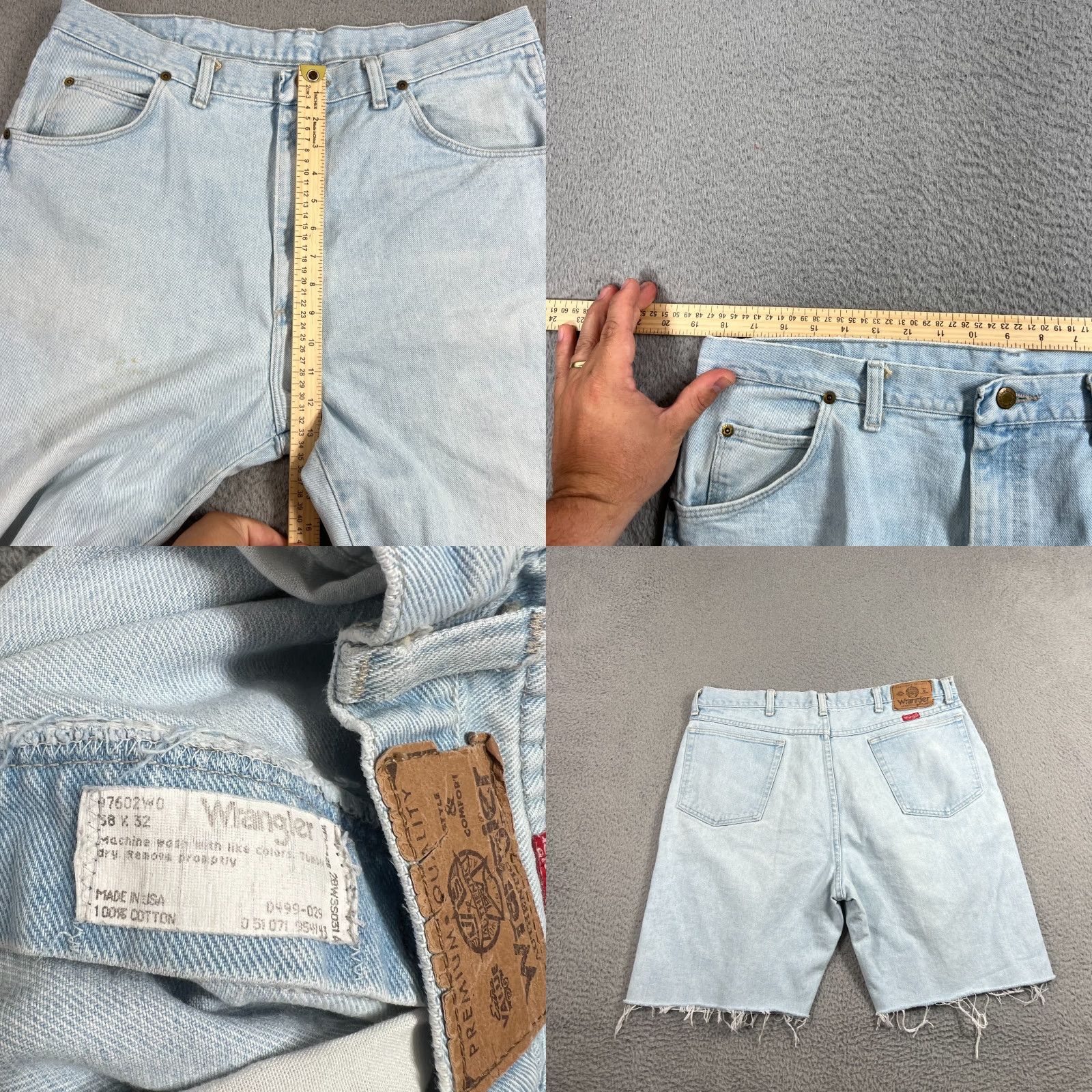 Wrangler VINTAGE Wrangler Men’s Denim Shorts Casual Bermuda Relaxed Fit Size 38 Blue 80s 90s Grunge Size US 38 / EU 54 - 8 Thumbnail