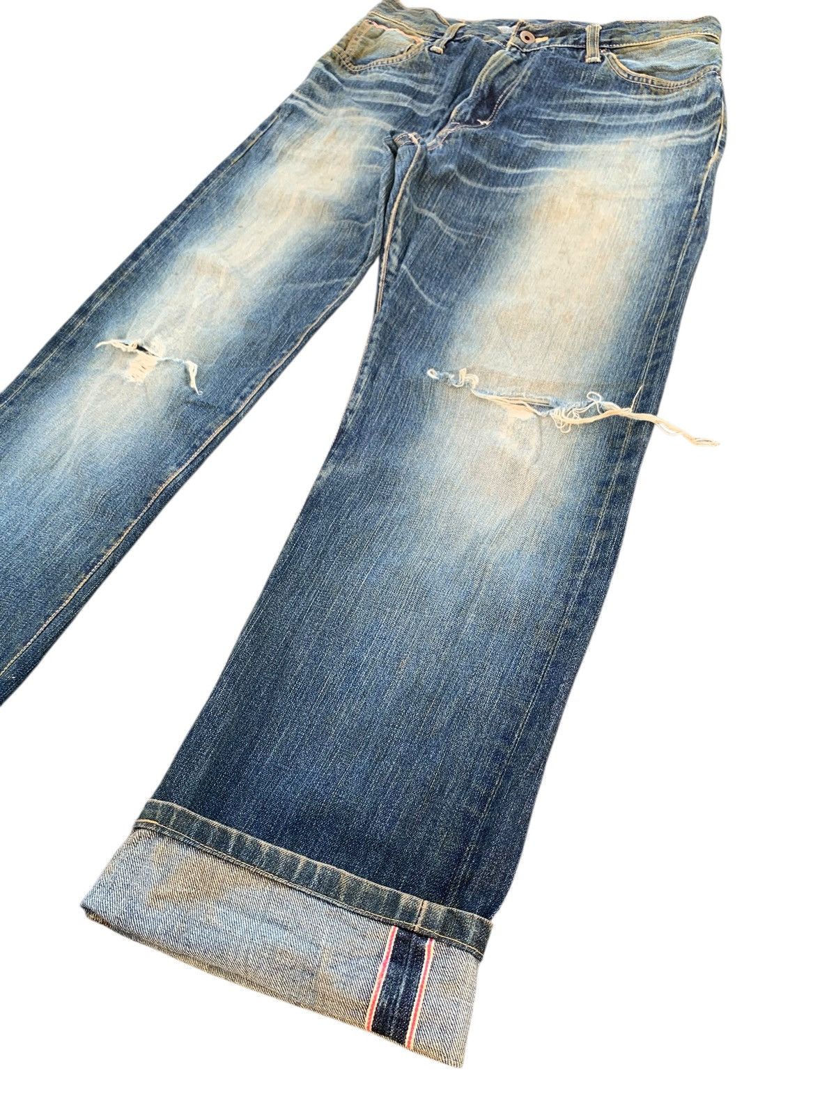 Edwin VINTAGE EDWIN SELVEDGE 505s JAPANESE DISTRESSED DENIM Size US 32 / EU 48 - 3 Thumbnail