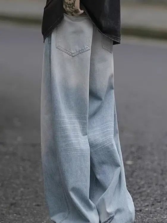 Japanese Brand × Jean Retro loose wide leg straight leg jeans Size US 30 / EU 46 - 2 Thumbnail