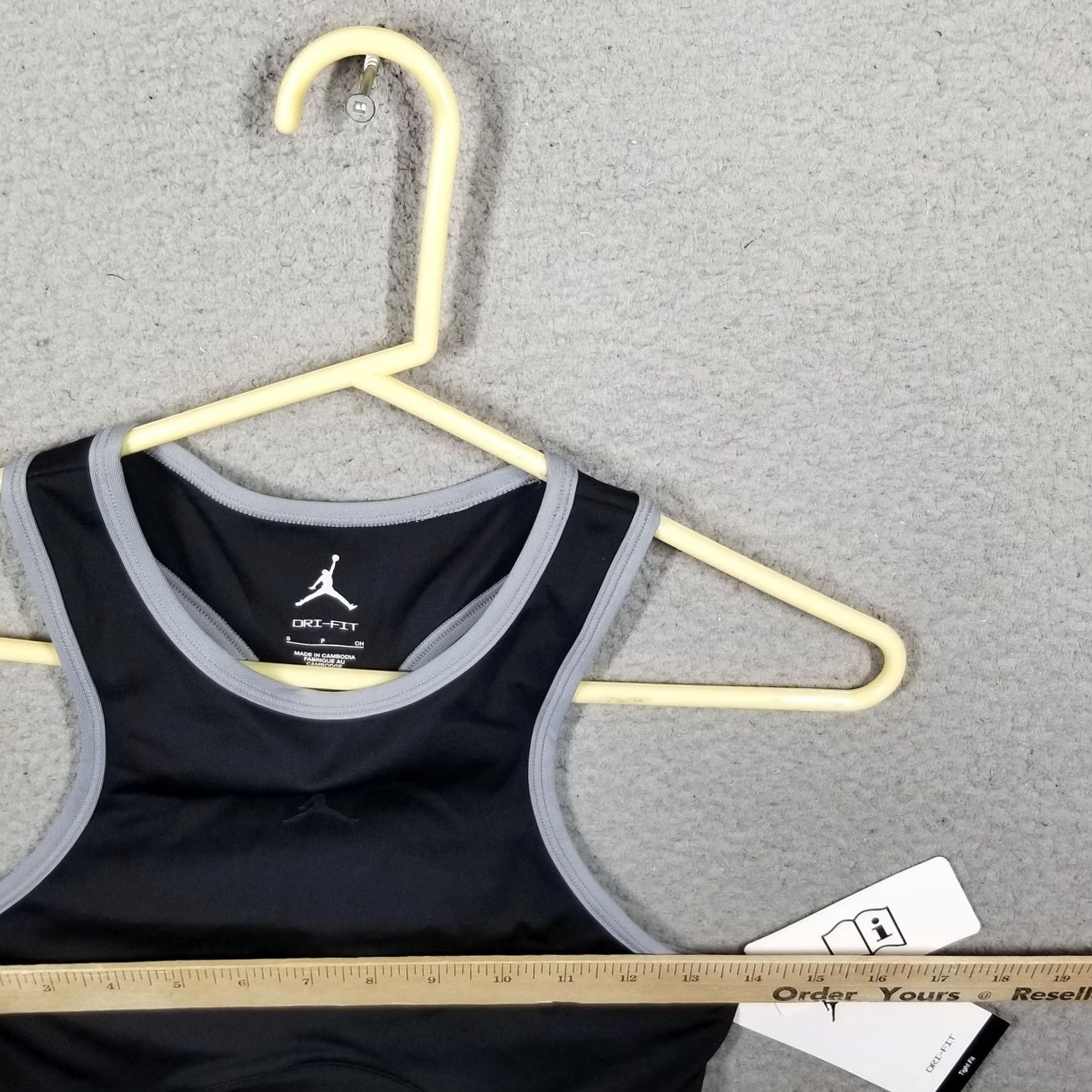 Nike Jordan Dri-FIT Sports Bra Womens Small Black Racerback Bodycon FN5156-010 Size ONE SIZE - 7 Thumbnail