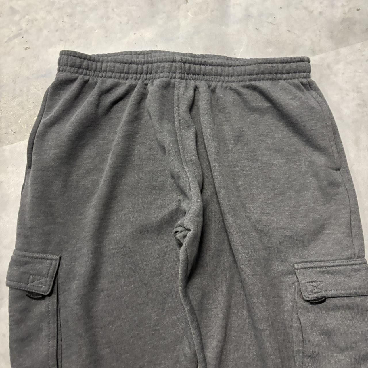 Japanese Brand × Vintage Crazy Vintage Y2K/2000s Dark Grey Streetwear Essential Cargo Sweatpants! Size US 34 / EU 50 - 4 Thumbnail