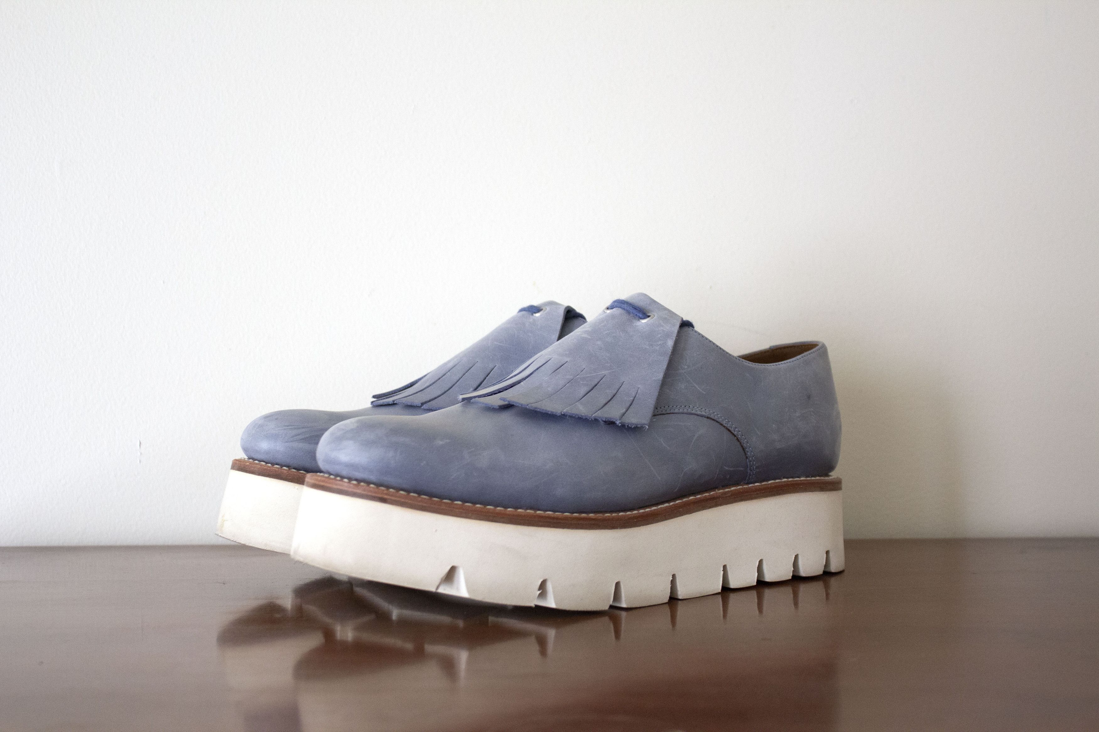 Grenson Grenson Light Blue Tassel Platform Loafer Size US 10 / IT 40 - 9 Thumbnail