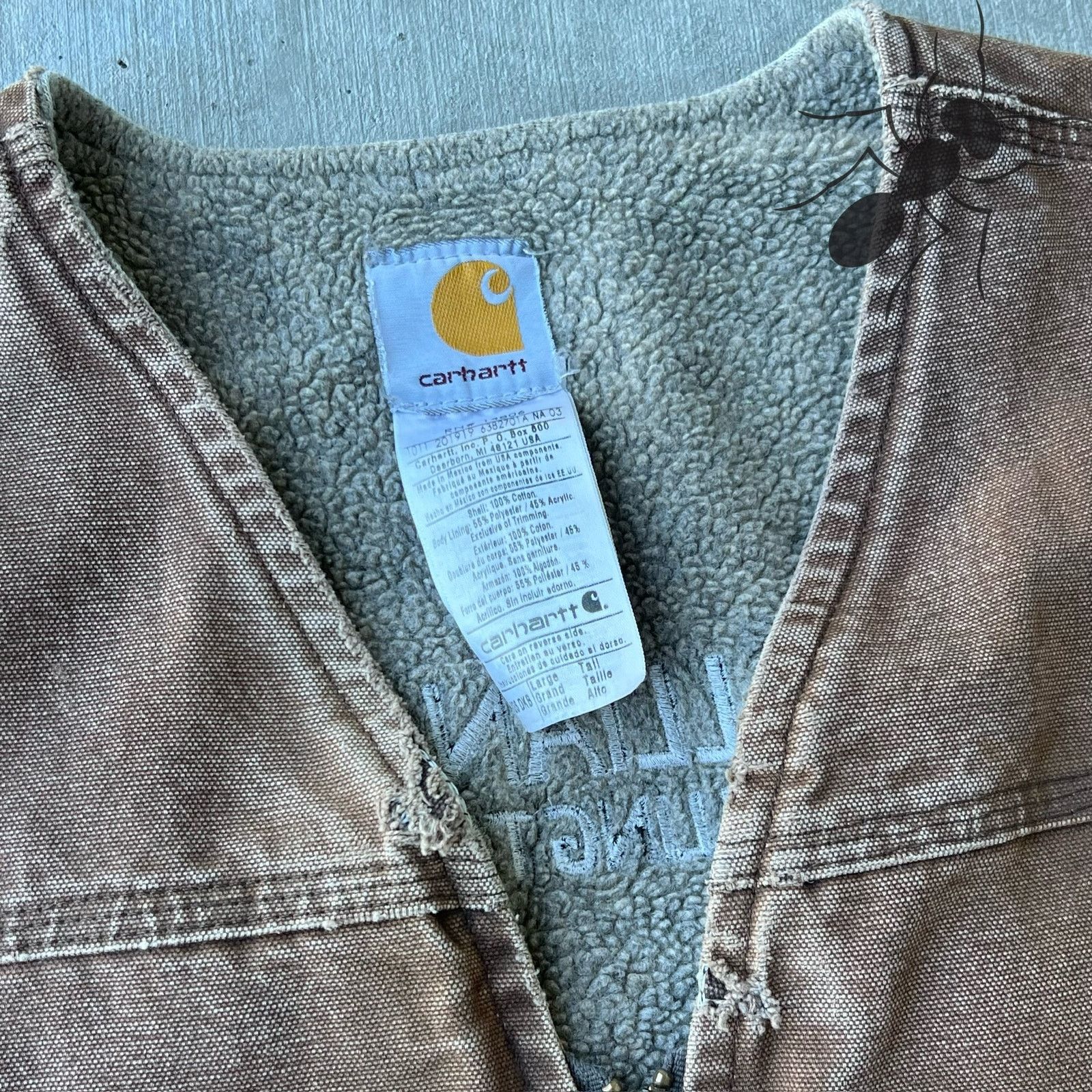 Carhartt × Vintage Carhartt V26 DKB faded brown work wear vest Size US L / EU 52-54 / 3 - 7 Thumbnail