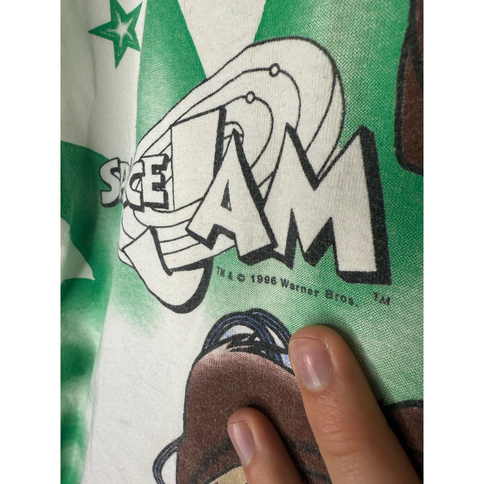 Jordan Brand × Vintage Vintage Space Jam Taz Monstars AOP Michael Jordan Freeze NYC Size US XL / EU 56 / 4 - 4 Thumbnail