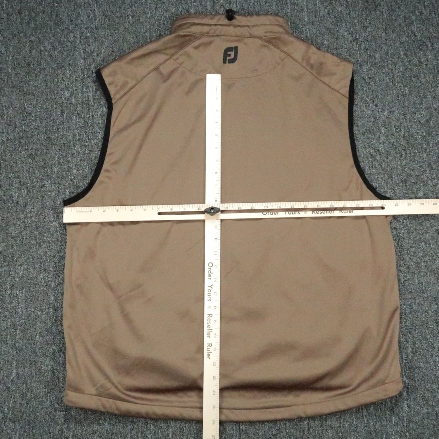 Footjoy FootJoy Vest Mens XL Brown Full Zip Pockets Mock Neck Windbreaker Golf/Jobs Size US XL / EU 56 / 4 - 7 Thumbnail