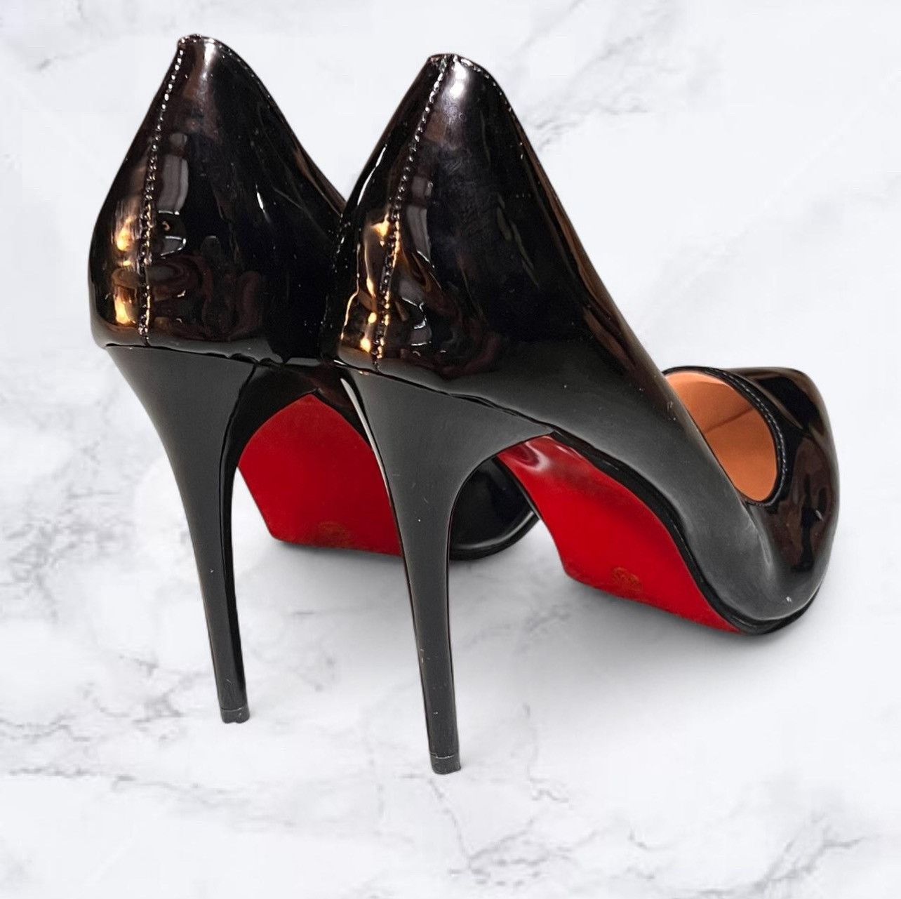 Other Black patent leather pointed toe pumps Size US 10 / IT 40 - 3 Thumbnail