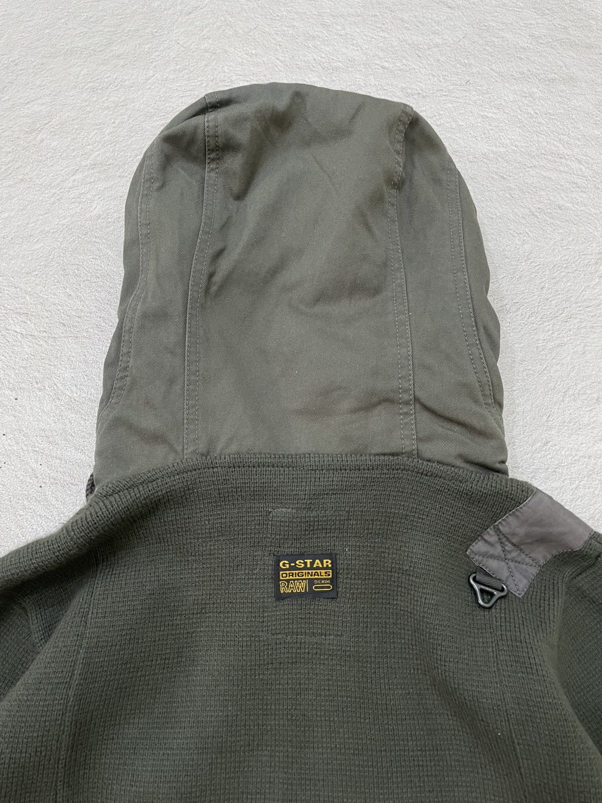Japanese Brand G-Star Raw R3301 Technical Knit Hooded Jacket Olive Utility Size US M / EU 48-50 / 2 - 10 Thumbnail