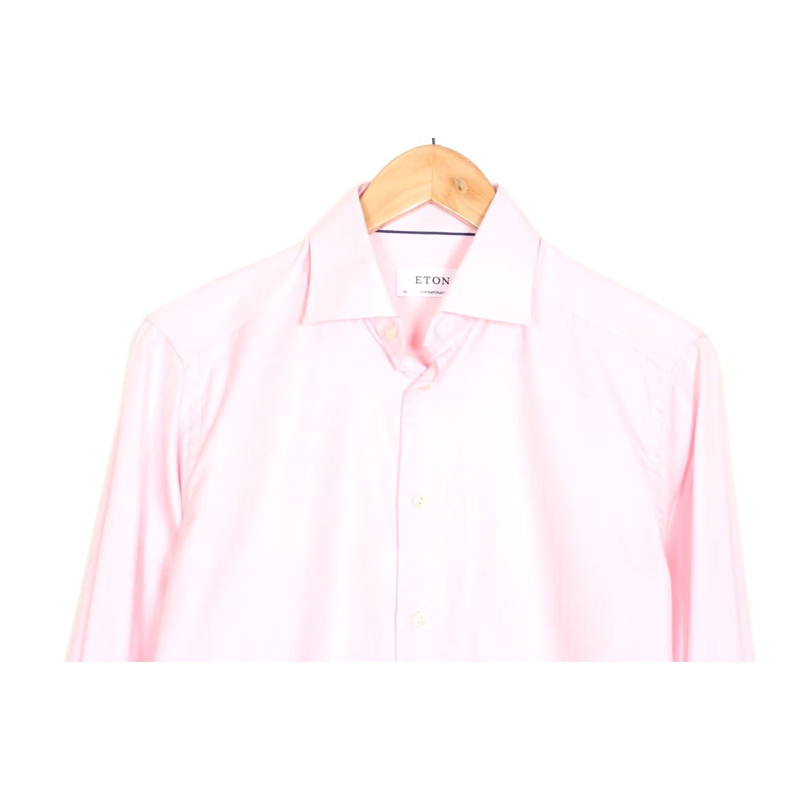 Eton VINTAGE ETON Signature Twill Shirt Men Size 38 15 Contemporary Fit Long Sleeve Formal Size 40R - 2 Thumbnail