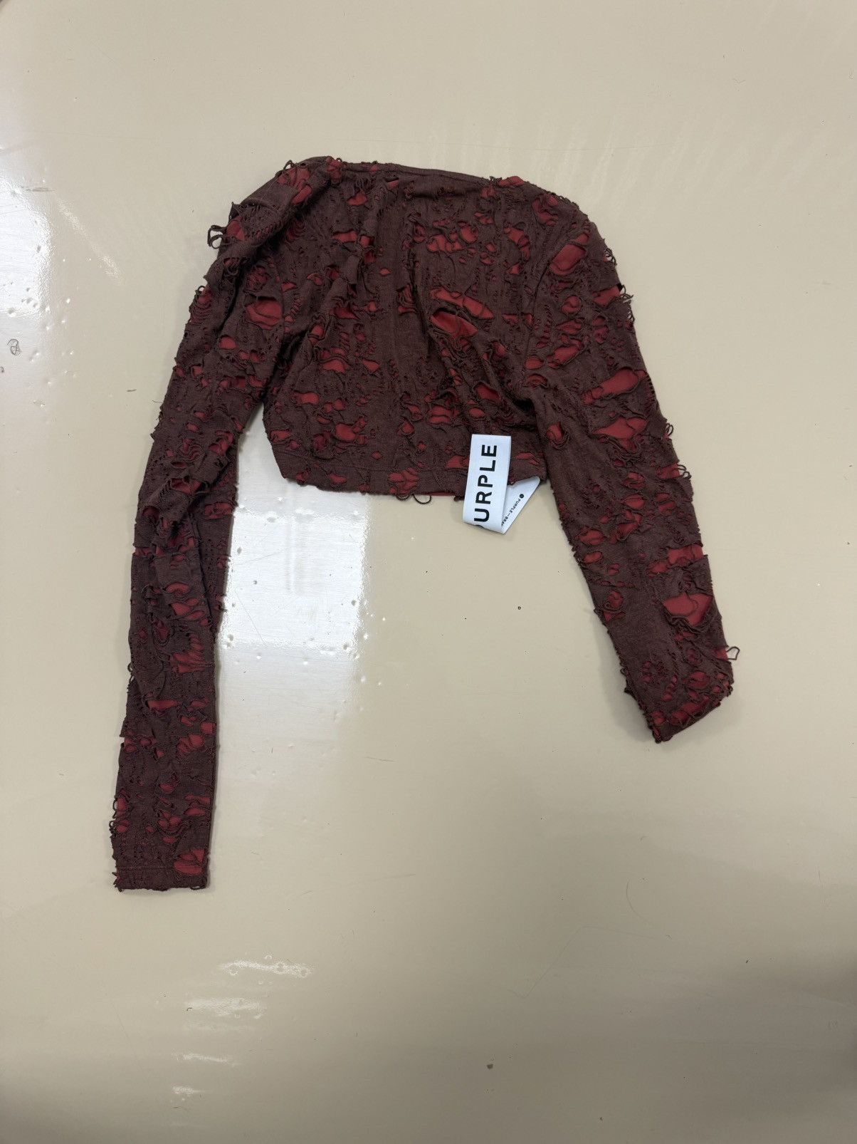 Other Purple Brand Ripped Jersey Top Size S / US 4 / IT 40 - 4 Thumbnail