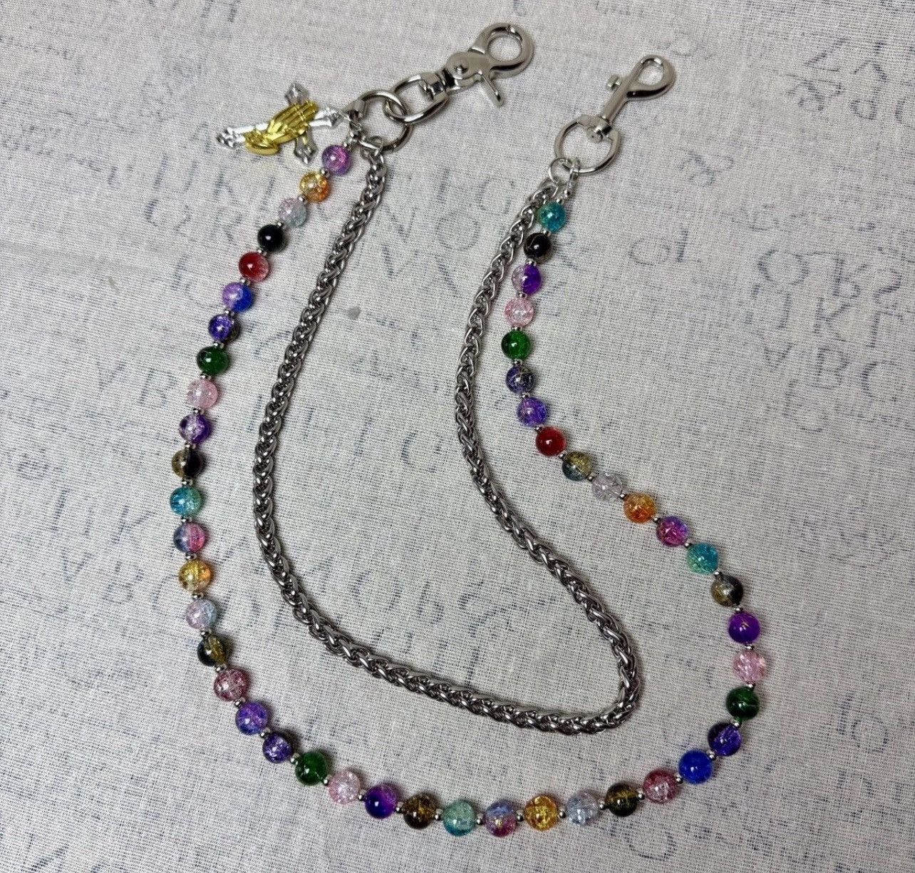 Jewelry Punk Multicolor Beads Style Pant Chain Size ONE SIZE - 4 Thumbnail