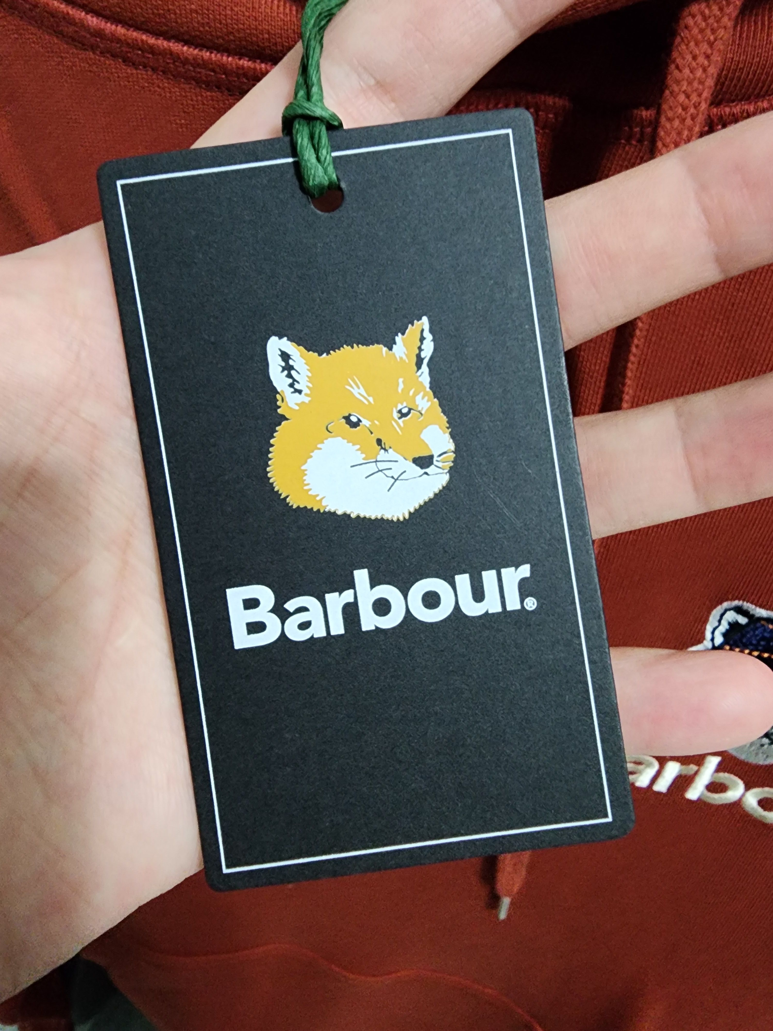 Maison Kitsune Barbour x Maison Kitsune Fox Head Hoodie Size US XL / EU 56 / 4 - 6 Thumbnail