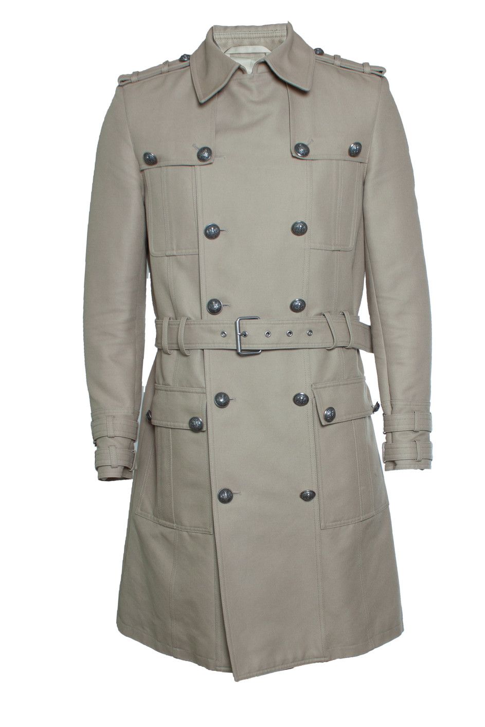 Balmain Balmain, Beige cotton military trenchcoat Size US L / EU 52-54 / 3 - 1 Thumbnail