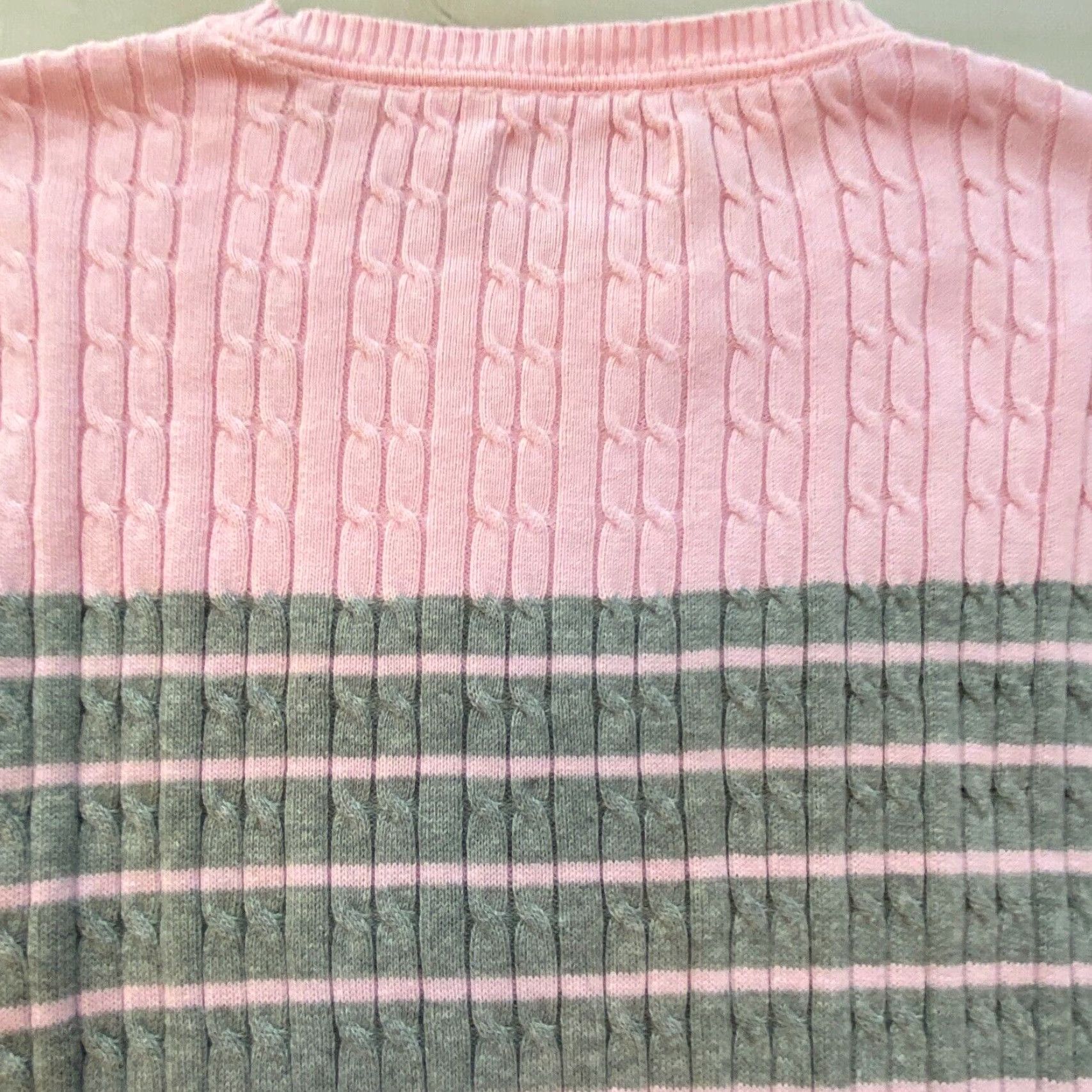 Pinko Kim Rogers Petite Women's Cable Knit Striped Sweater Small Multicolor Pullover Size S / US 4 / IT 40 - 8 Thumbnail