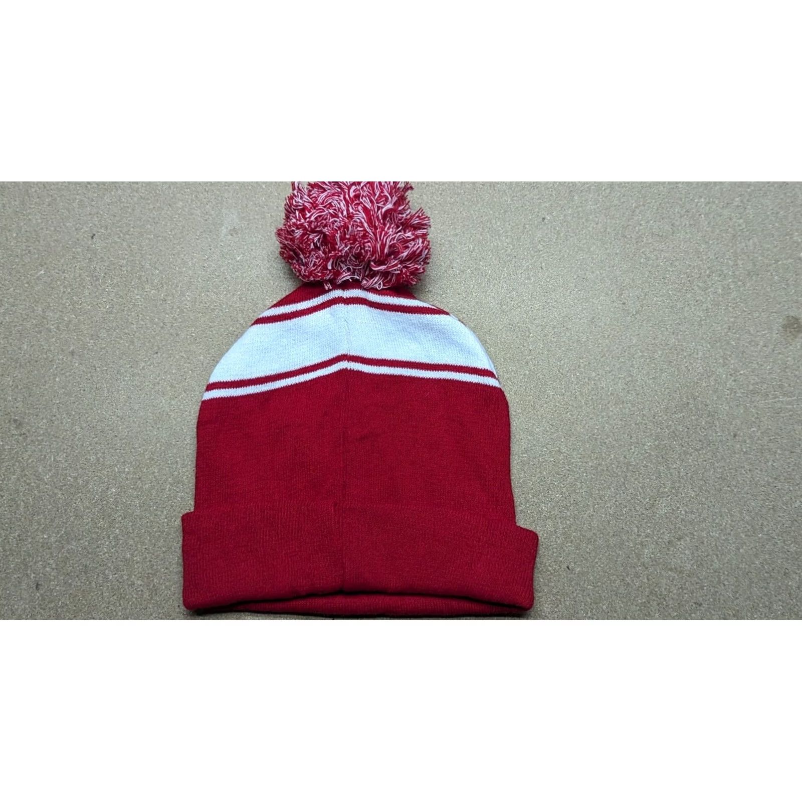 Vintage Coca-Cola Beanie Hat One Size Red Pom Pom Cuffed Knit Unisex Adults Vintage: No Size ONE SIZE - 2 Thumbnail