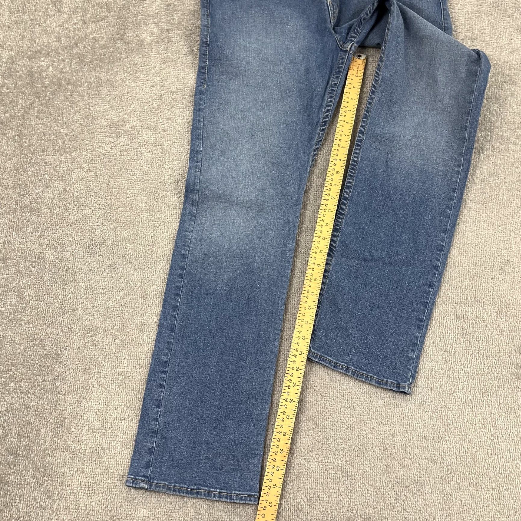 True Religion True Religion Ricky Jeans Mens 34 x 32 Relaxed Straight Blue Denim Hip Hop Pants Size US 34 / EU 50 - 6 Thumbnail