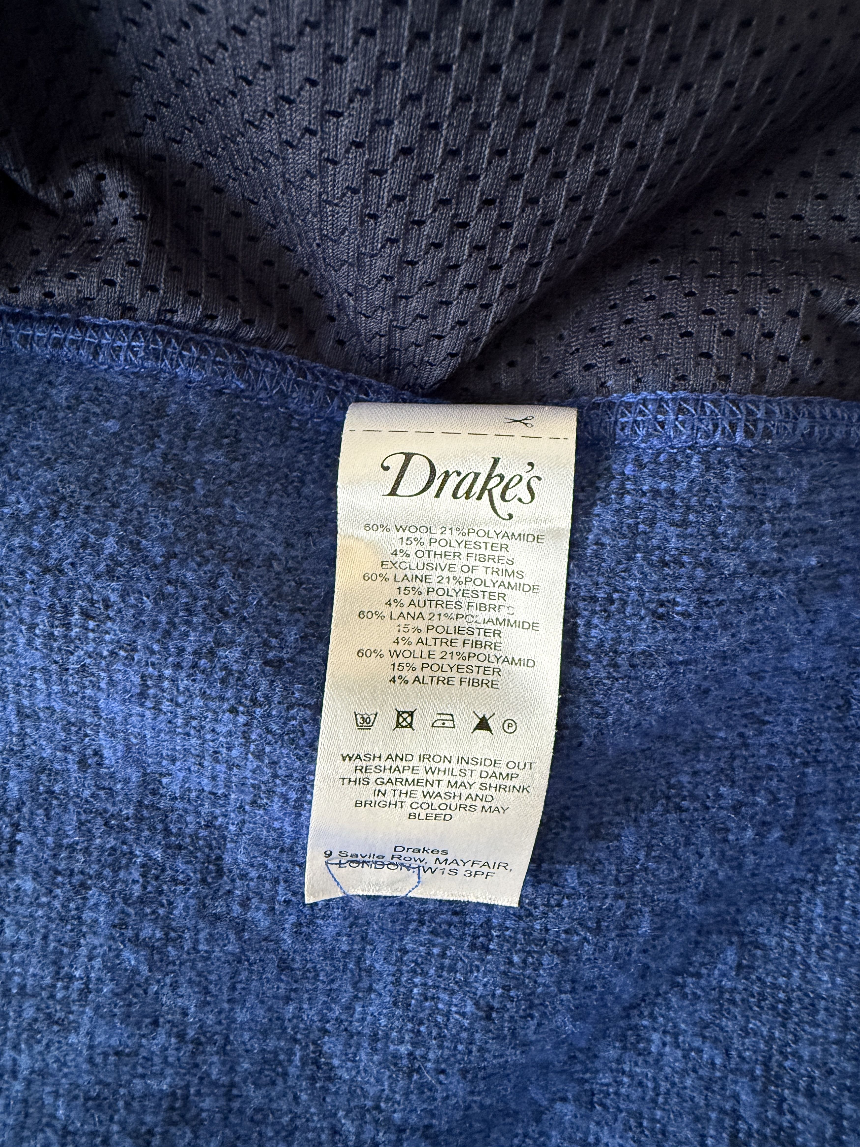 Drake's Drake's Blue Fleece Boucle Vest Size US XL / EU 56 / 4 - 5 Thumbnail