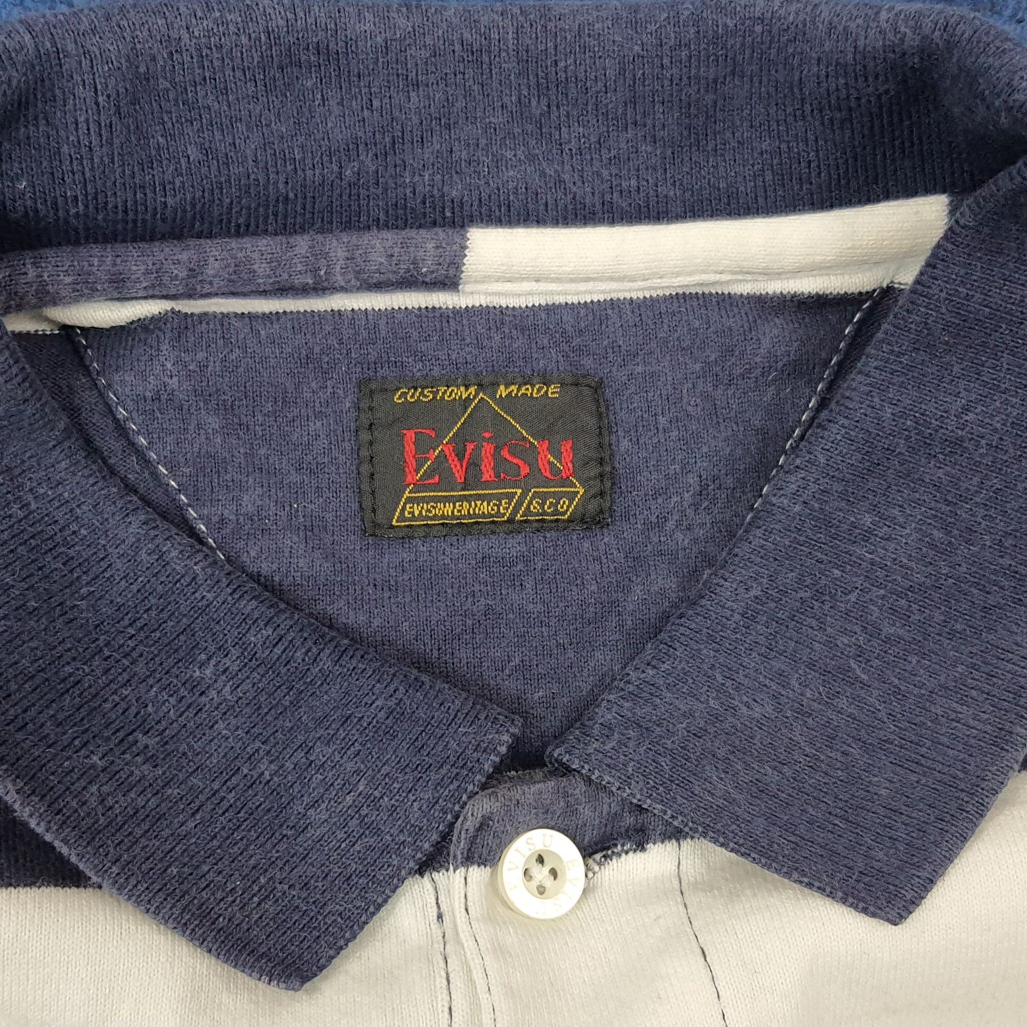 Evisu Vintage Evisu Heritage Japan Striped Polo Shirt C259N32 Size US L / EU 52-54 / 3 - 6 Thumbnail