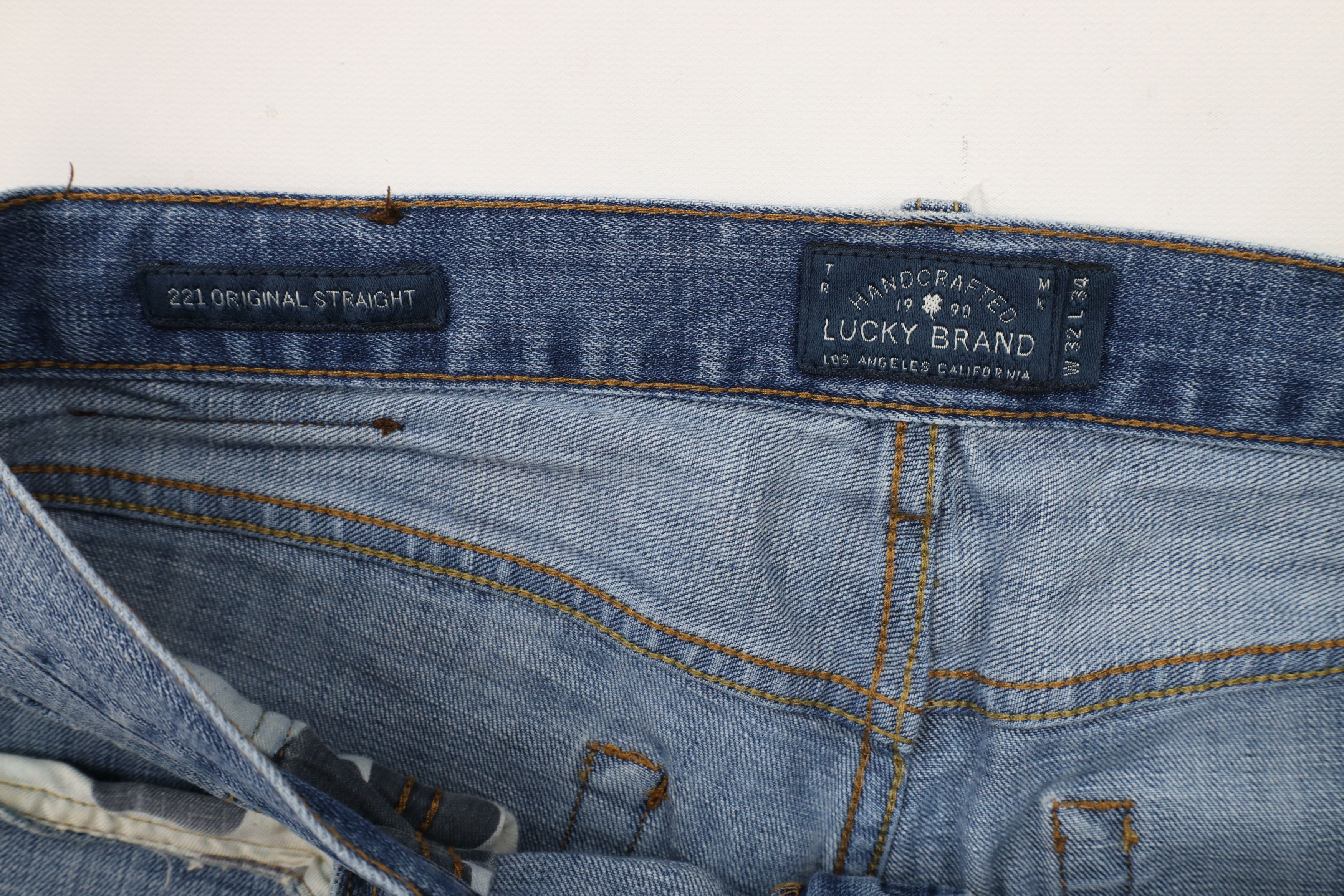 Lucky Brand × Vintage Vintage Lucky Brand 221 Original Straight Jeans Blue Size US 32 / EU 48 - 9 Thumbnail