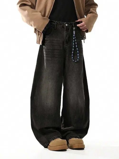 Jean × Vintage Washed VINTAGE ripped baggy jeans pants Size US 36 / EU 52 - 1 Thumbnail