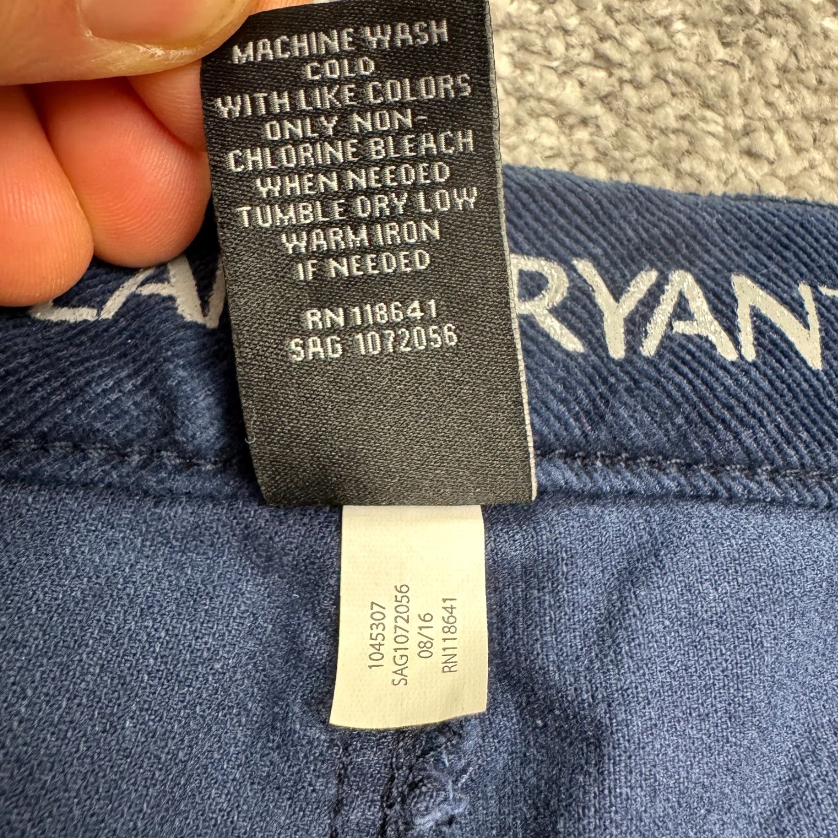 Vintage Lane Bryant Womens Pants Skinny Corduroy 22 Blue High Rise Stretch Casual Cotton Blend Size 40" / US 18 - 6 Thumbnail