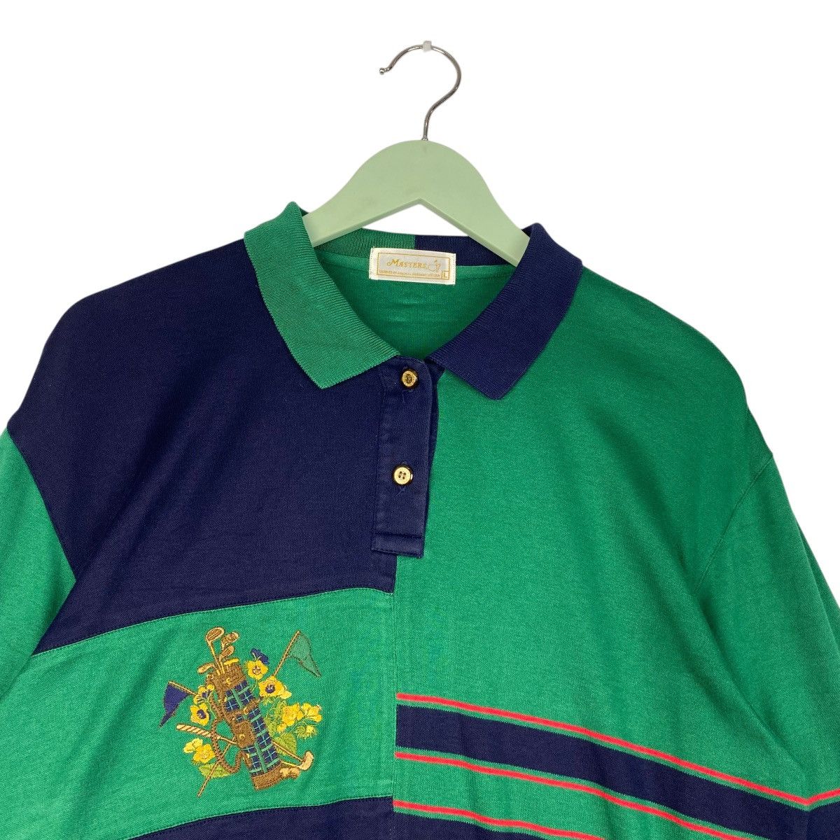 Designer × Vintage Vintage Masters Embroidered Crewneck Sweatshirt Green/Blue P Size L / US 10 / IT 46 - 4 Thumbnail