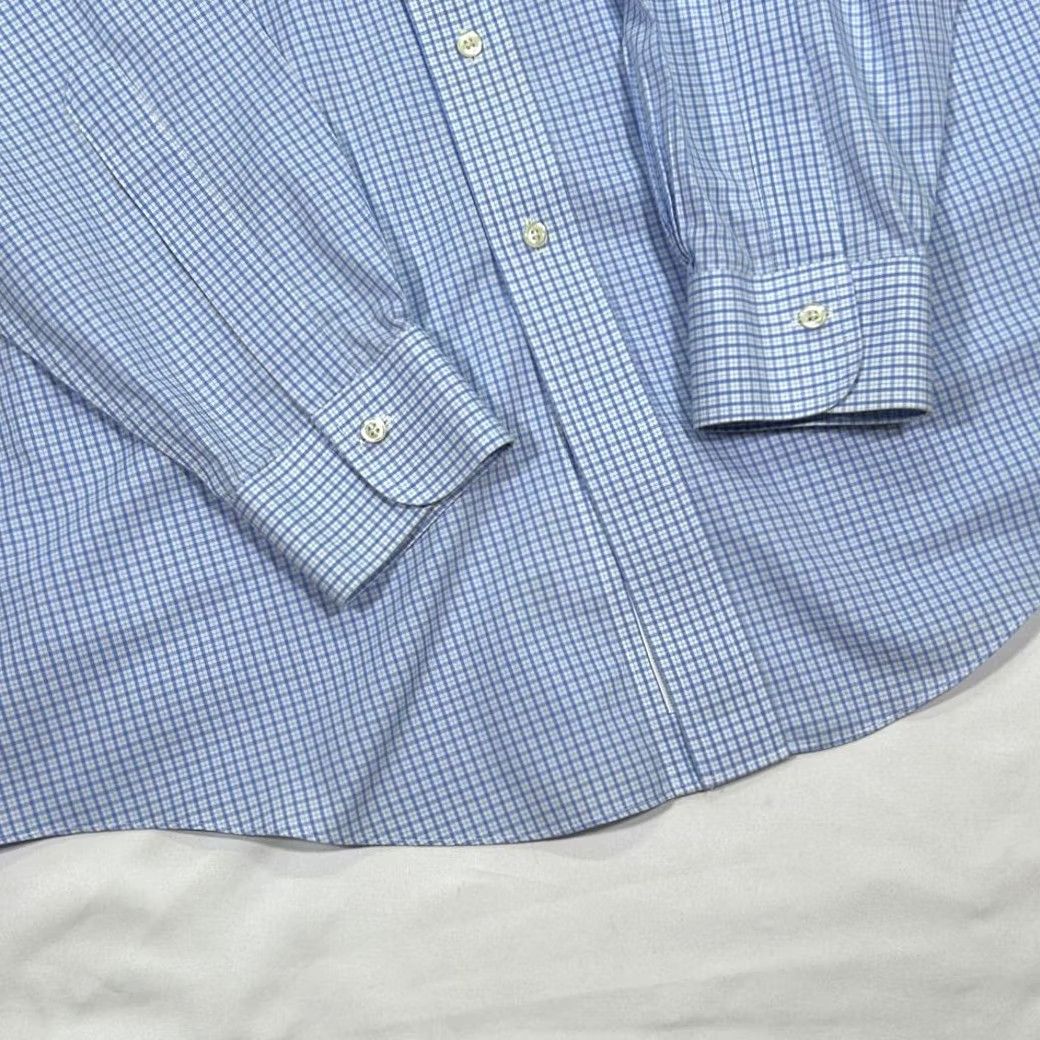 Brooks Brothers Brooks Brothers Dress Shirt Button-Down Blue Check Mens 16.5-33 Non-Iron Classic Fit Long Sleeve 100% Cotton Size US XL / EU 56 / 4 - 4 Thumbnail