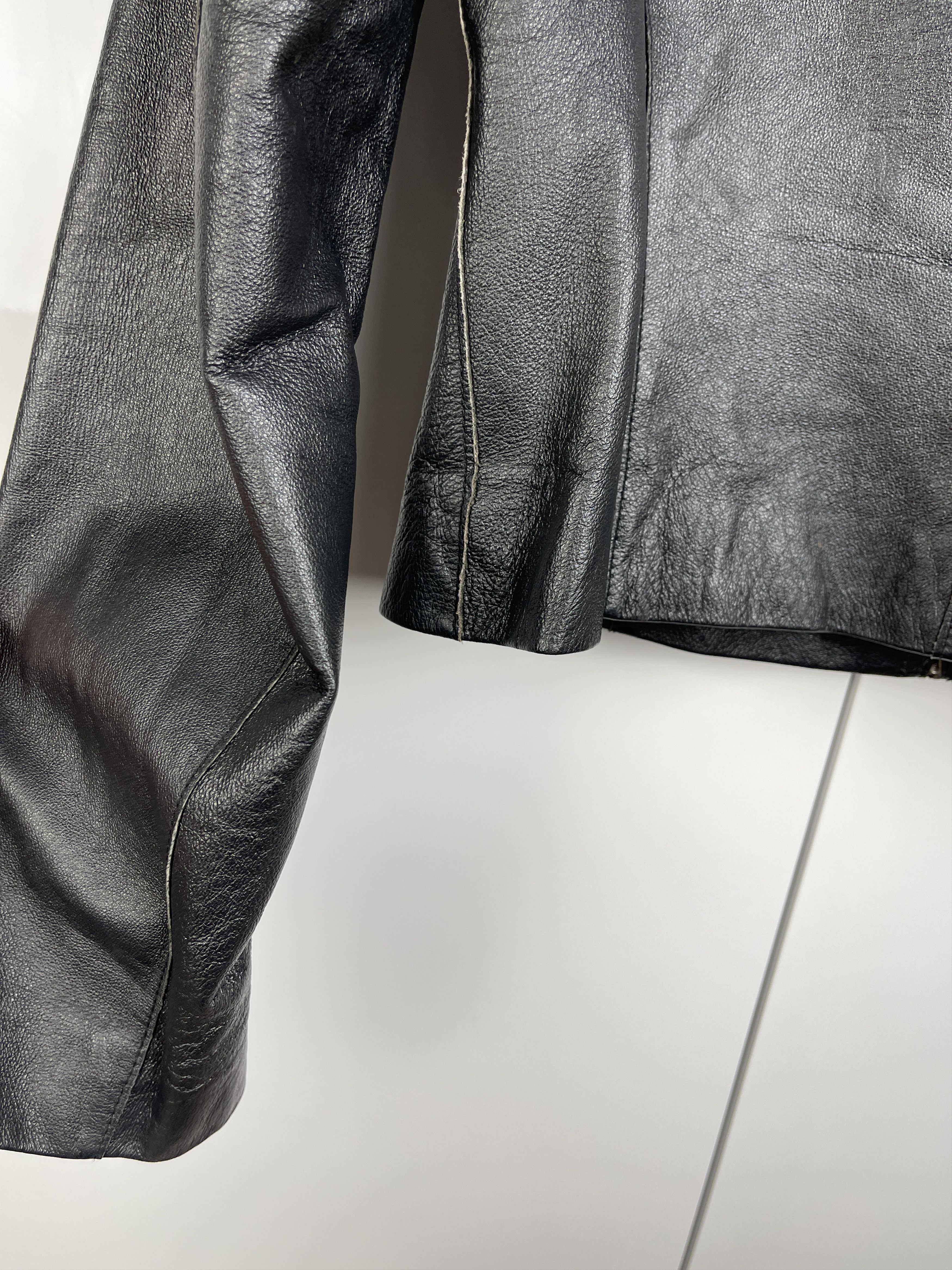 Giorgio Fiorelli Fiorelli Vintage Raw Edge Leather Jacket Size L / US 10 / IT 46 - 7 Thumbnail