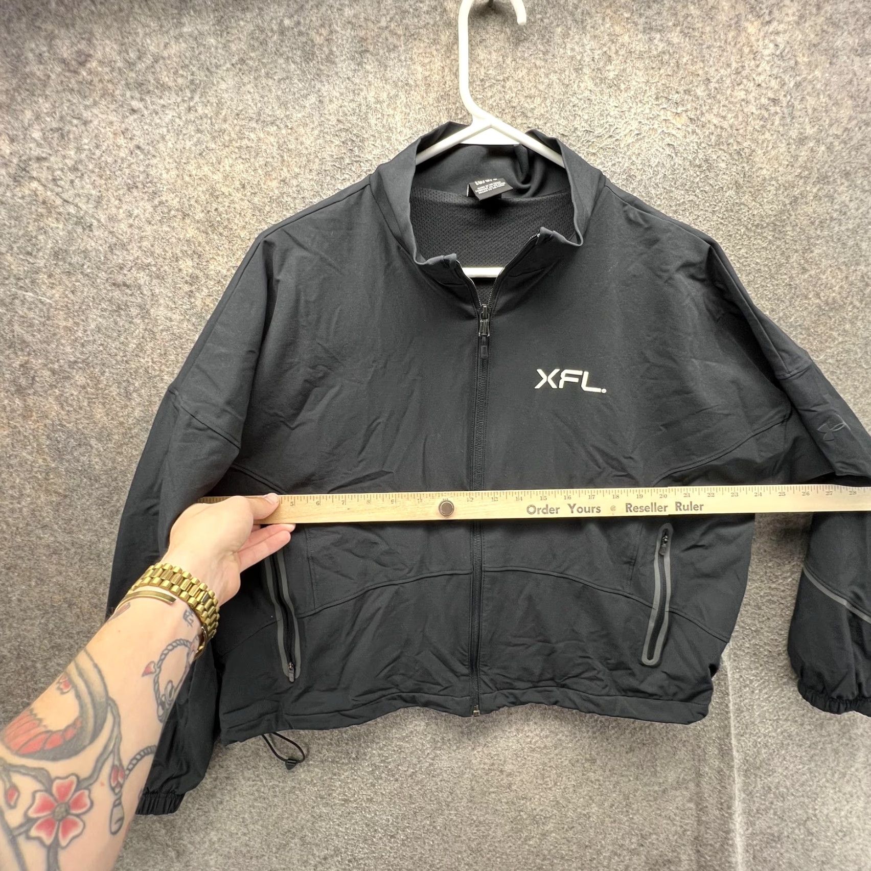 Under Armour Under Armour XFL Jacket Womens Large Black Full Zip Windbreaker Football Size L / US 10 / IT 46 - 4 Thumbnail