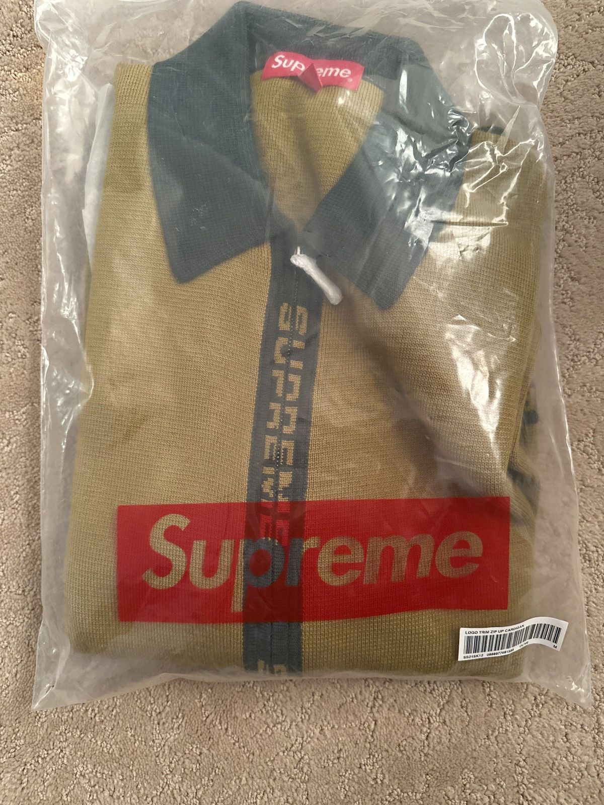 Supreme Supreme Logo Trim Zip Up Cardigan | Grailed
