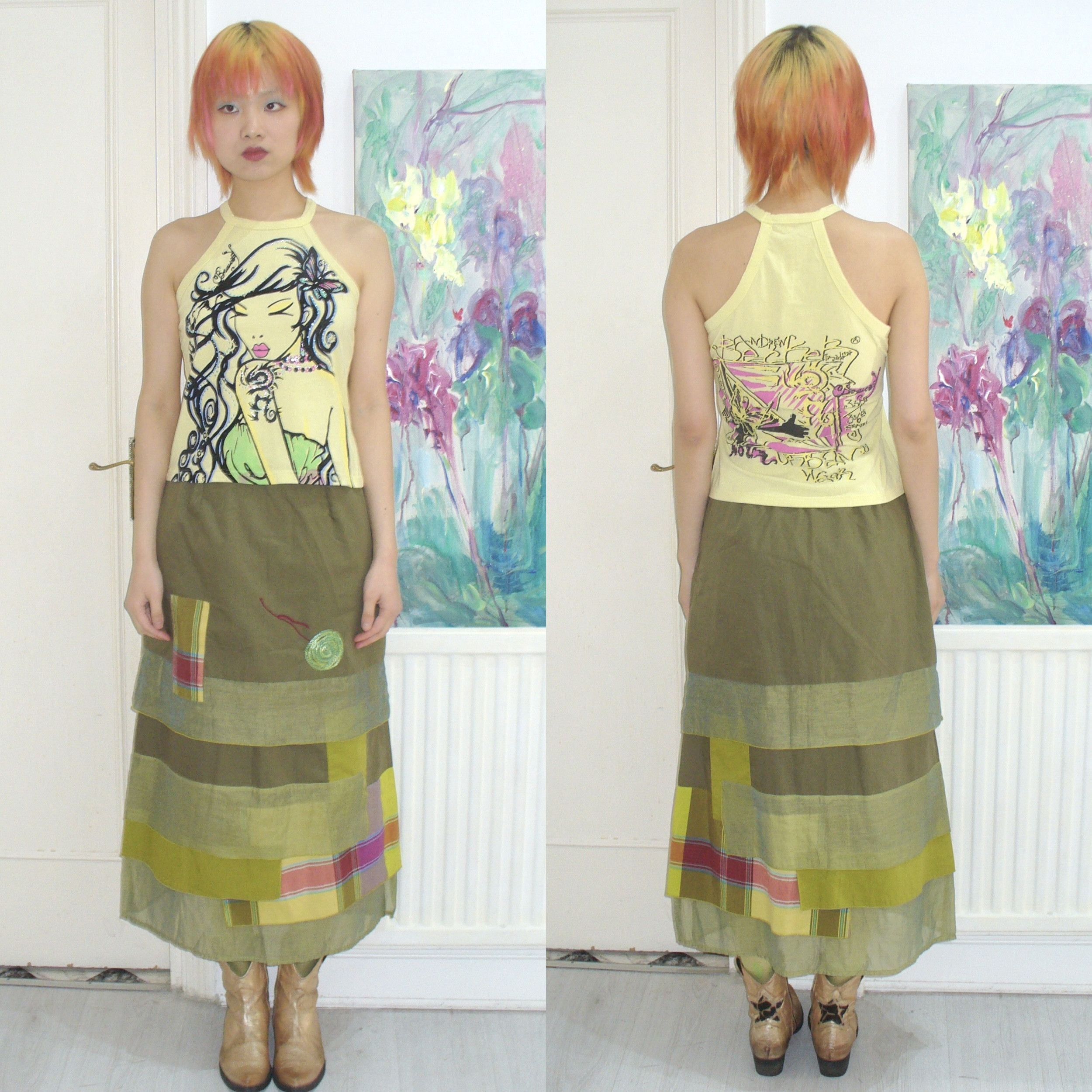 Other Vintage patchwork midi/maxi skirt Size 27" / US 4 / IT 40 - 2 Thumbnail