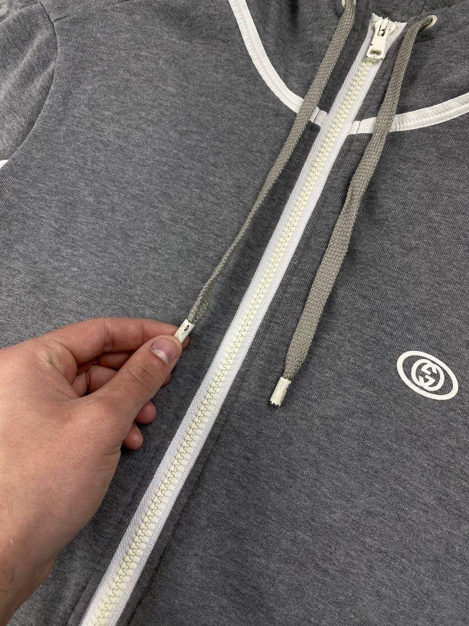 Gucci Gucci Full Zip Hoodie Men Size M Gray Size US M / EU 48-50 / 2 - 7 Thumbnail
