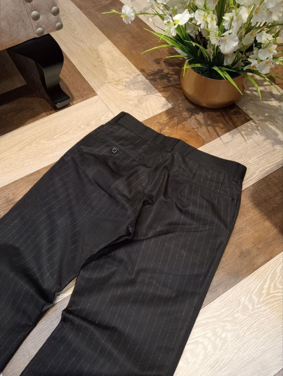 Tornado Mart TORNADO MART JAPAN FLARED BLACK STRIPES PANTS Size US 29 - 10 Thumbnail